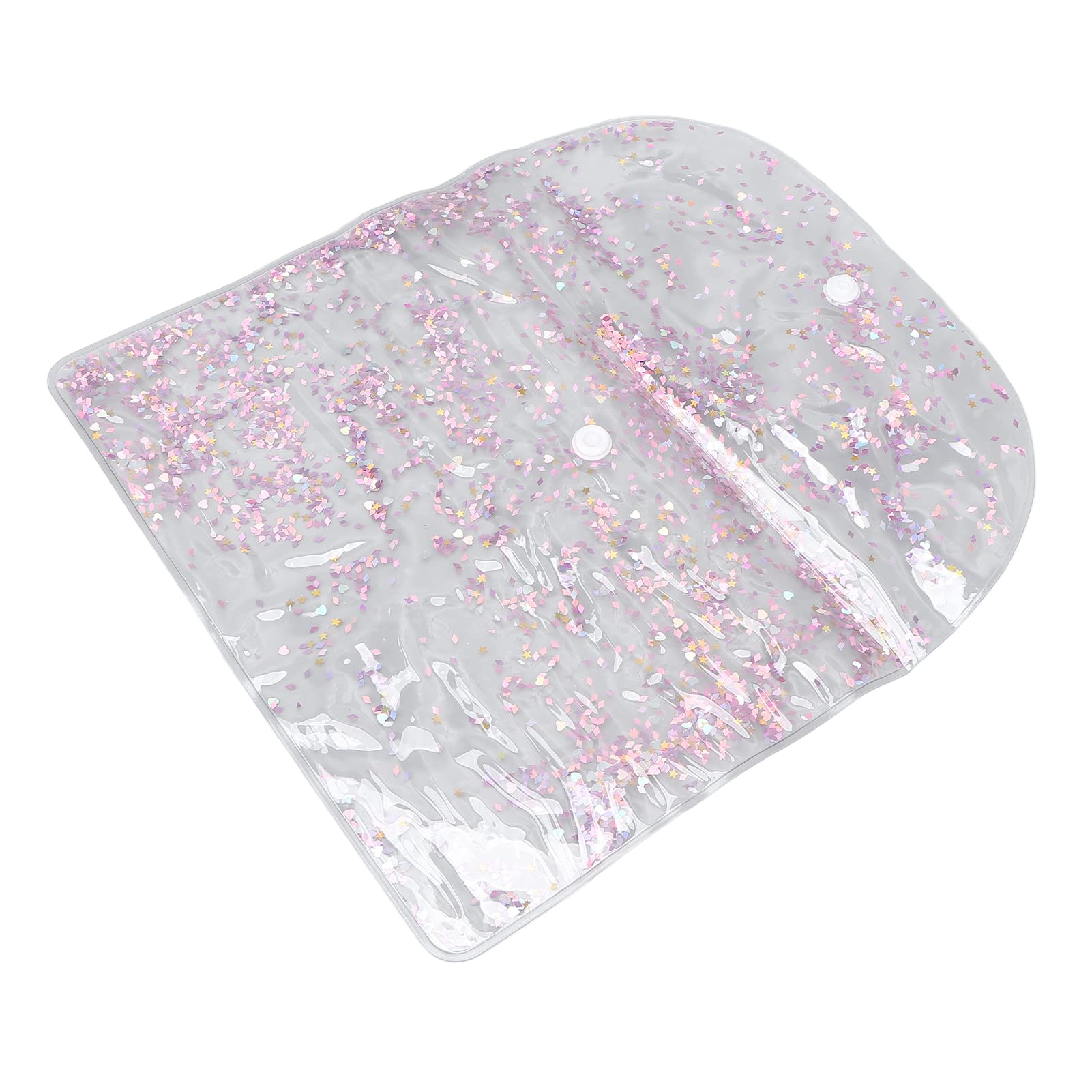 Large Makeup Bag for Women - Waterproof PVC Quicksand Bling Cosmetic Organizer with Button Closure | Travel Toiletry Pouch & Daily Essentials Storage | Perfect for Travel, Gym, Work & Home Organization