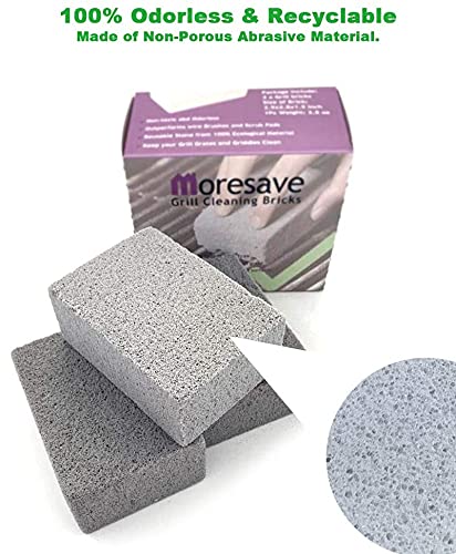Blackstone Griddle Scraper & Cleaning Brick Kit - 3 Pack Eco-Friendly Grill Cleaner for BBQ, Pool, Oven, Baking Steel & Flat Top Cookers | Removes Tough Stains & Residue | Perfect for Outdoor Cooking, Camping & Backyard BBQs