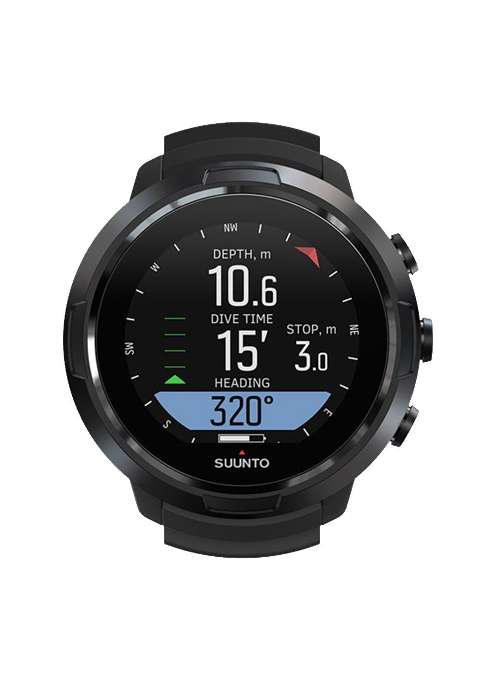 Suunto D5 All Black Dive Computer with USB Charging Cable - Perfect for Scuba Diving, Snorkeling & Underwater Adventures