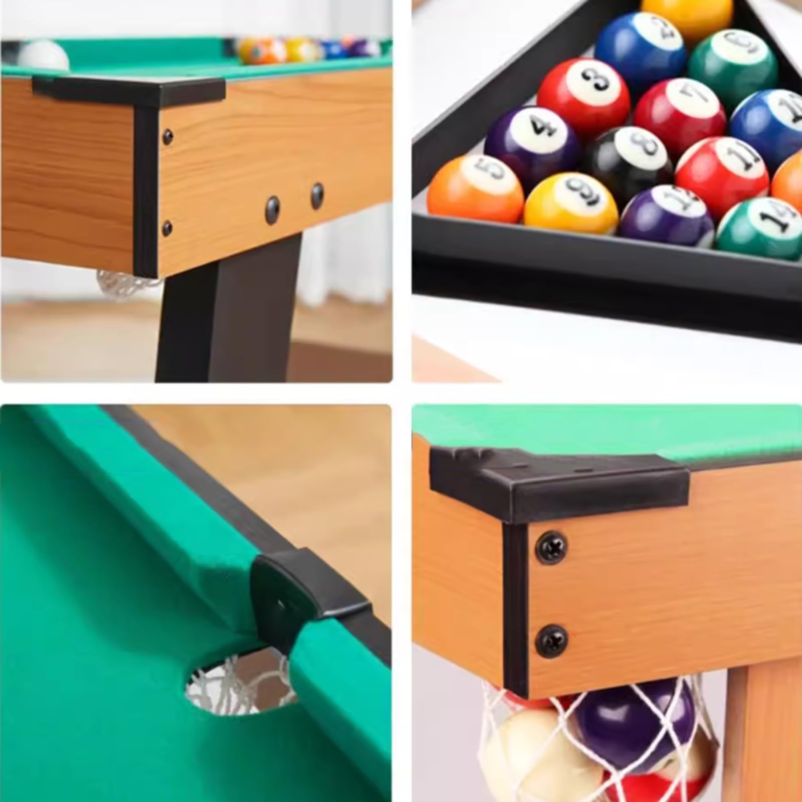 Portable Mini Table Football Game - Finger Battle Soccer Puzzle with Billiard Set for Kids & Adults - Fun Game Room & Party Entertainment for Family Gatherings & Indoor Play