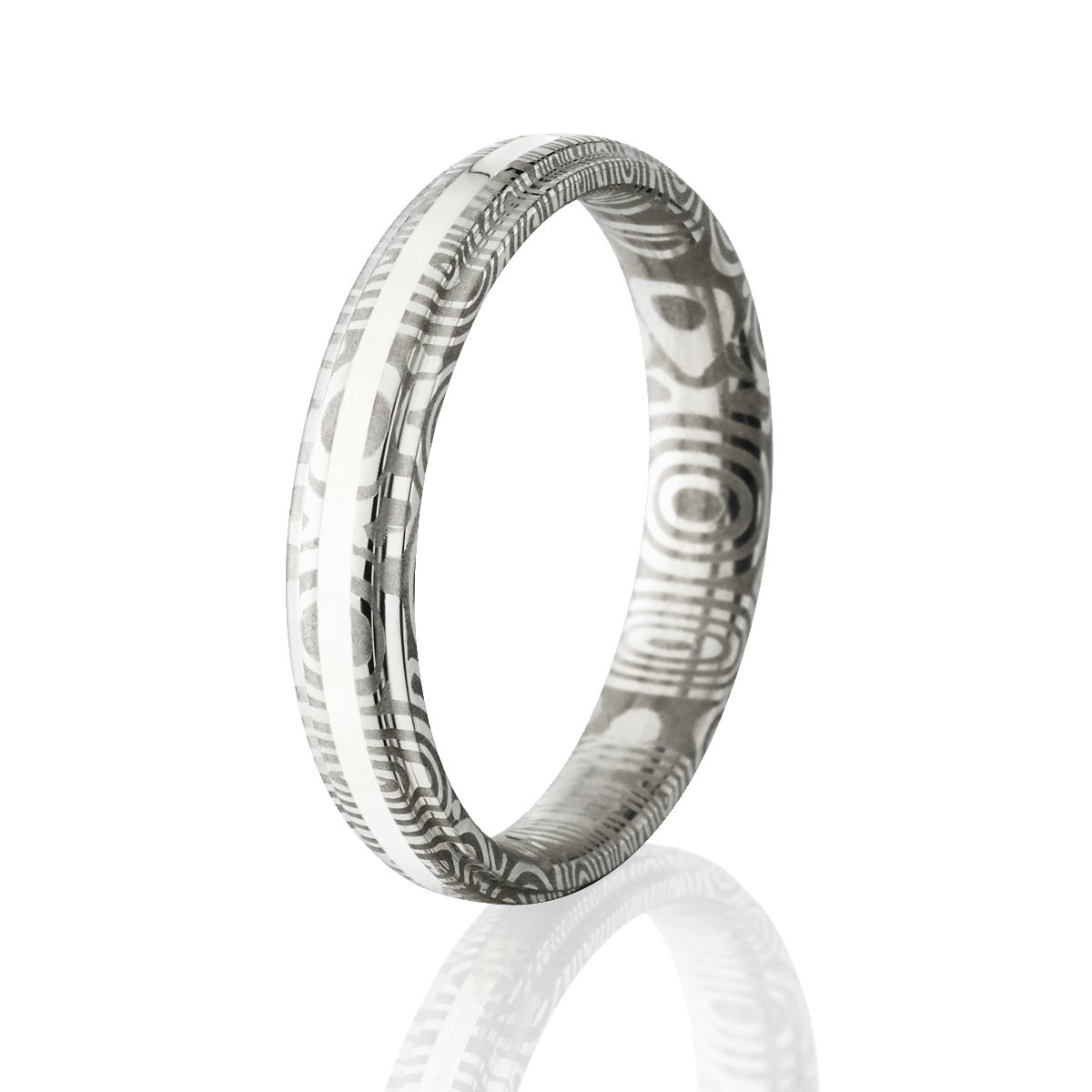 Handmade Damascus Steel Wedding Bands - USA Crafted Sterling Silver Rings for Men & Women - Perfect for Anniversaries, Engagements & Unique Gifts