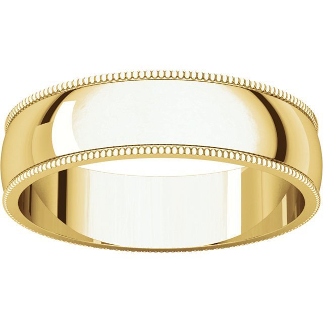 14K Gold 5mm Lightweight Milgrain Wedding Band for Women - Elegant Bridal Ring for Engagement, Anniversary & Everyday Wear