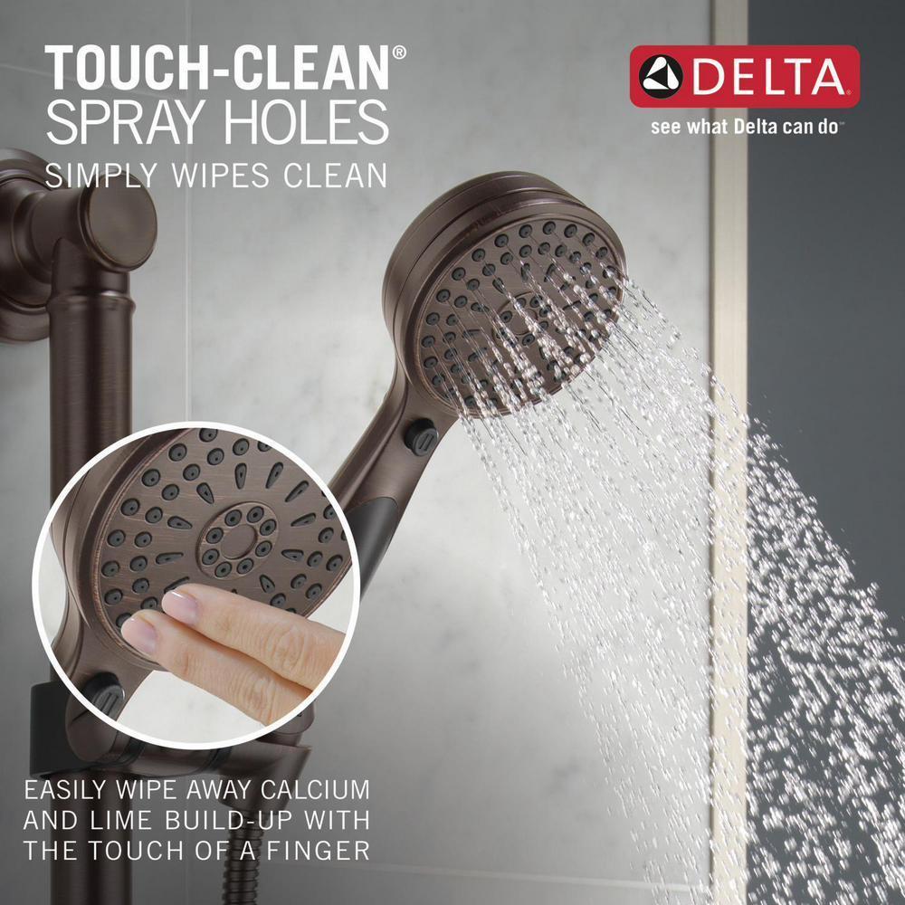 Delta ActivTouch 9-Setting Hand Shower with Slide Bar in Venetian Bronze - Perfect for Bathroom Renovation & Spa-Like Shower Experience (Model 51900 RB)