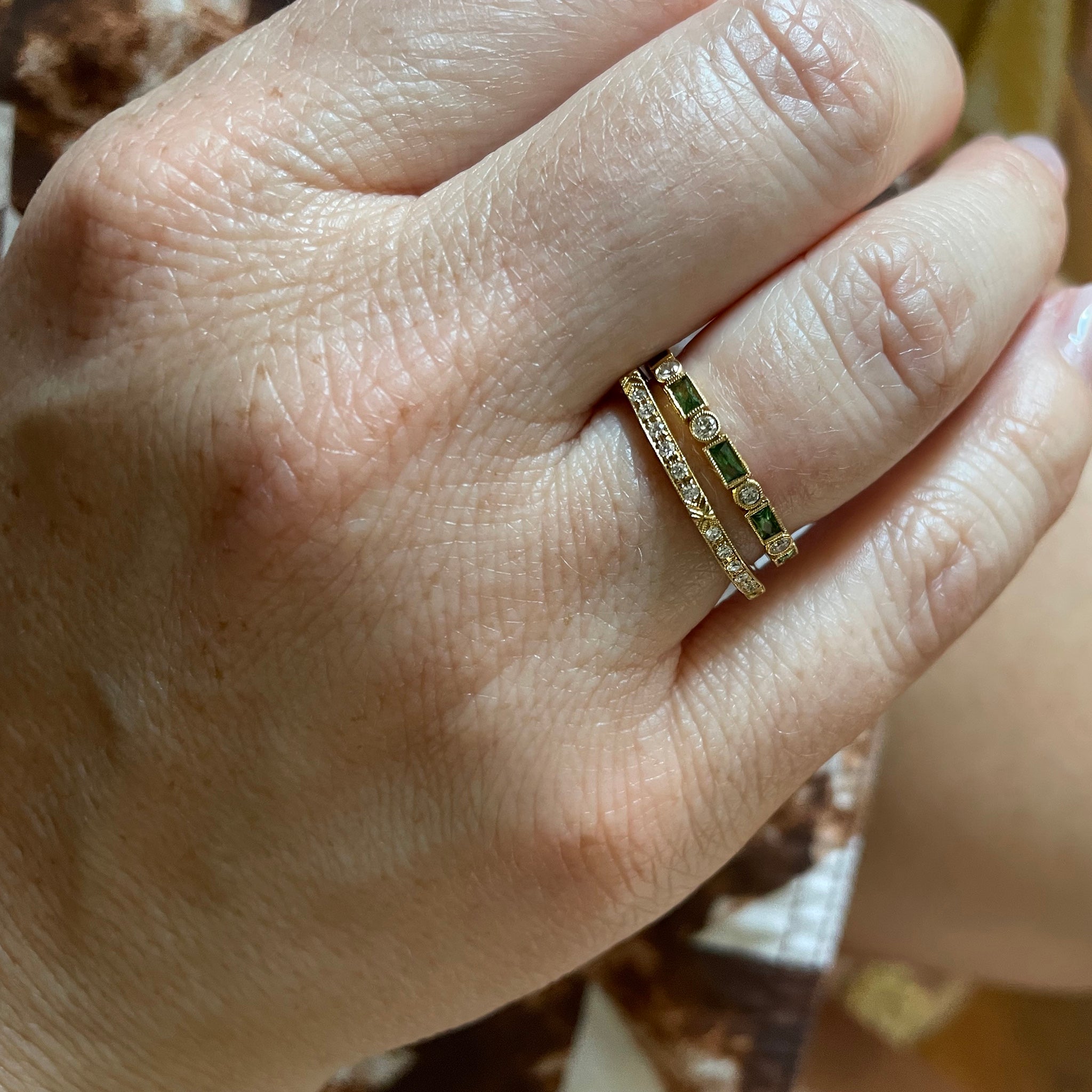0.22ctw Diamond Milgrain Eternity Band in 18K Yellow Gold - Perfect for Anniversaries, Weddings & Special Occasions
