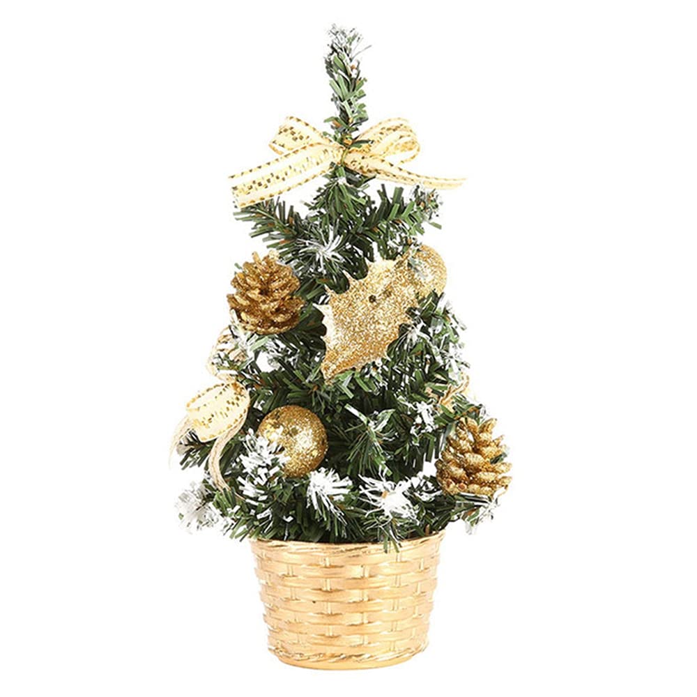 Mini Artificial Christmas Tree - 20cm Desktop Decor for Xmas & New Year Home