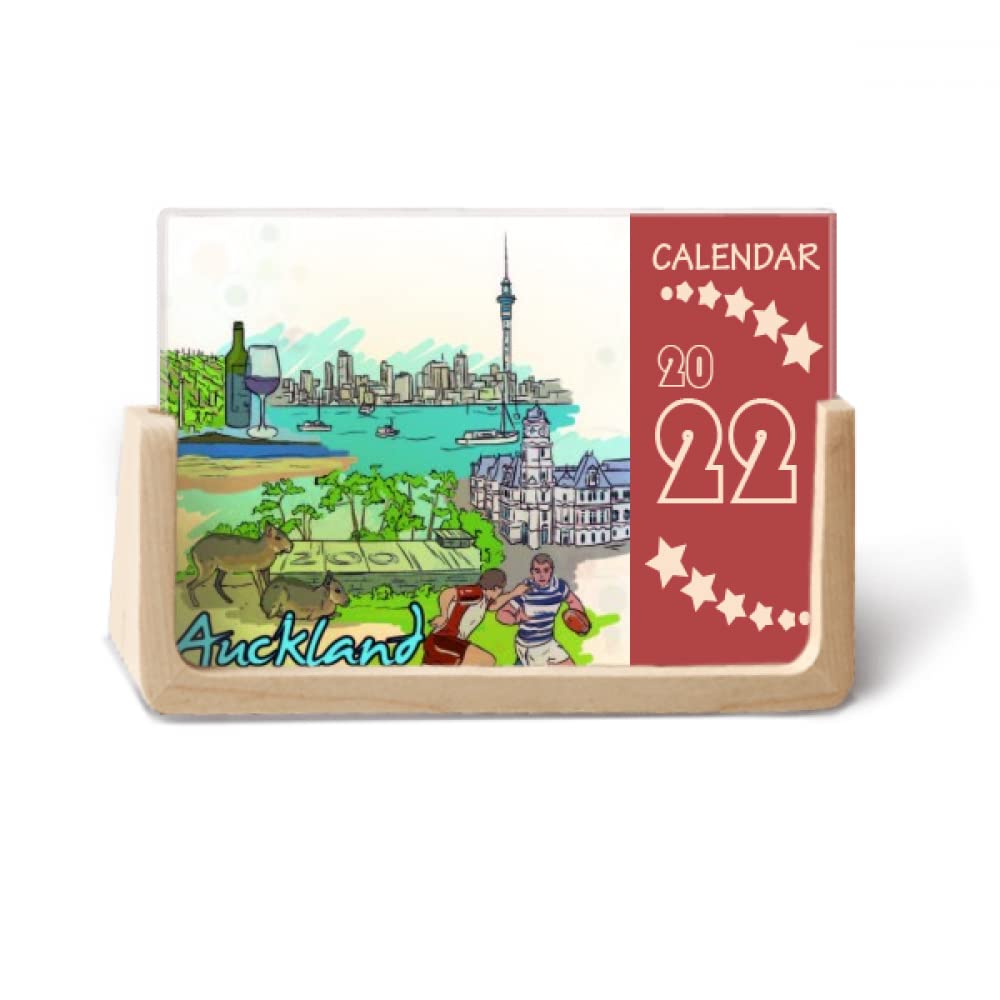 2022 City Football Red Wine Auckland 12-Month Desk Calendar Planner - Perfect for Office, Home Decor & Soccer Fan Gifts