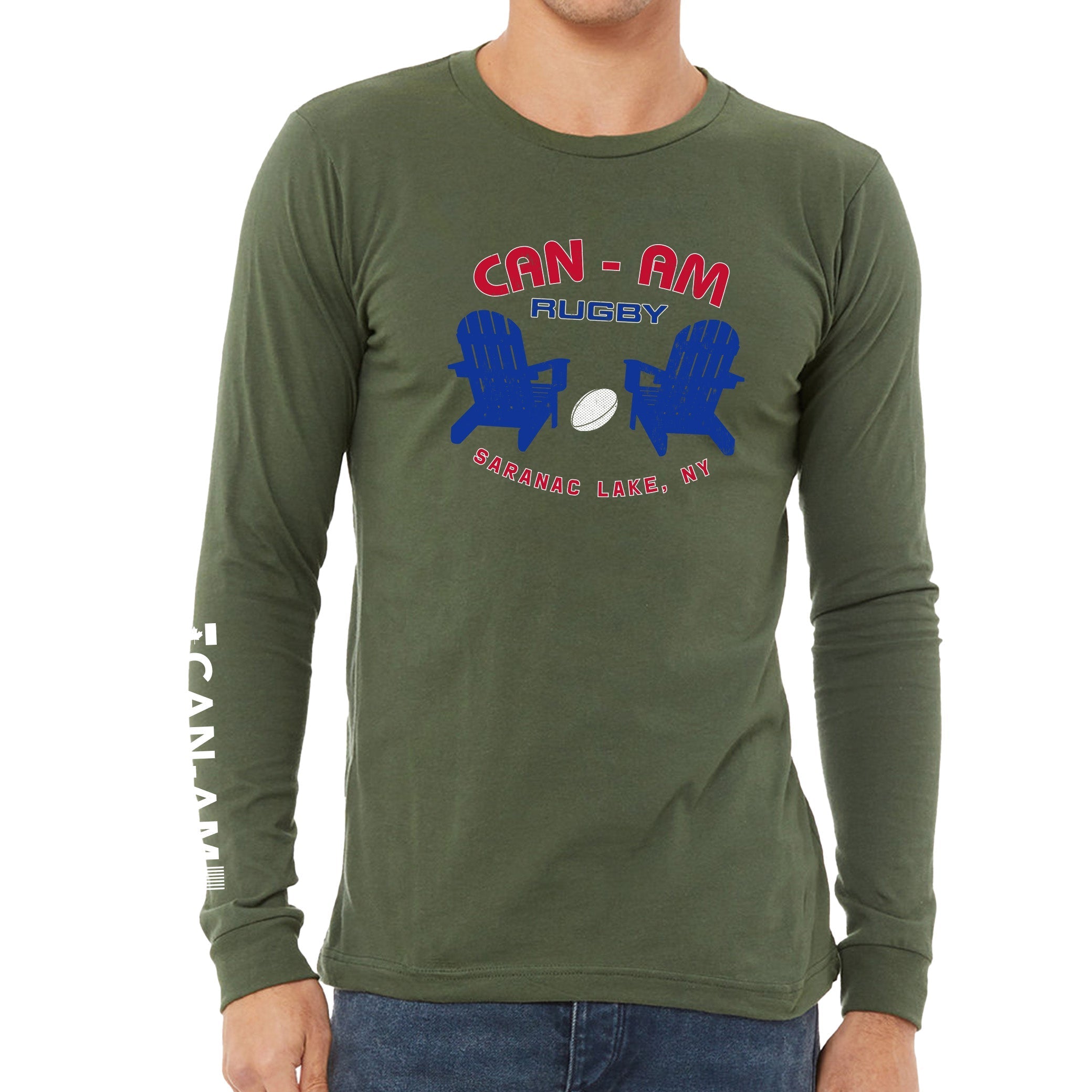 Can Am Adirondack Chairs Long Sleeve T-Shirt for Men & Women - Comfortable Outdoor Lounge Wear for Camping, Beach, and Backyard Relaxation