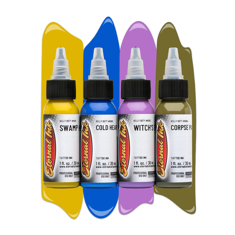 Eternal Tattoo Ink - Kelly Doty Resurrection Ink Set for Professional Tattoo Artists | Vibrant Colors, Long-Lasting Pigments | Perfect for Tattoo Studios, Body Art & Permanent Makeup
