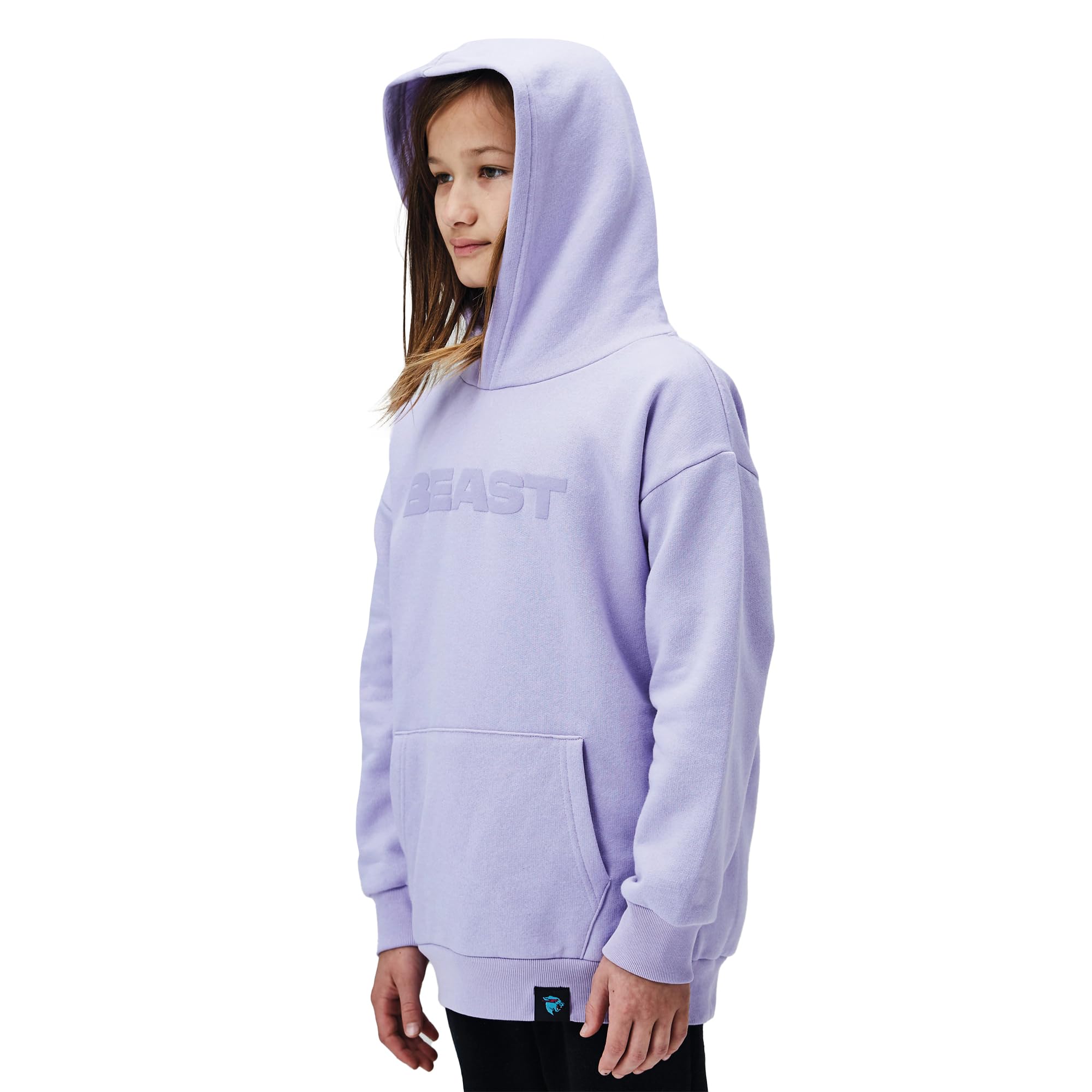 MrBeast Graphic Kids Hoodie - Soft Brushed Fleece Pullover with Logo for Boys & Girls | Cozy Winter Wear, Playdates & School Outfits