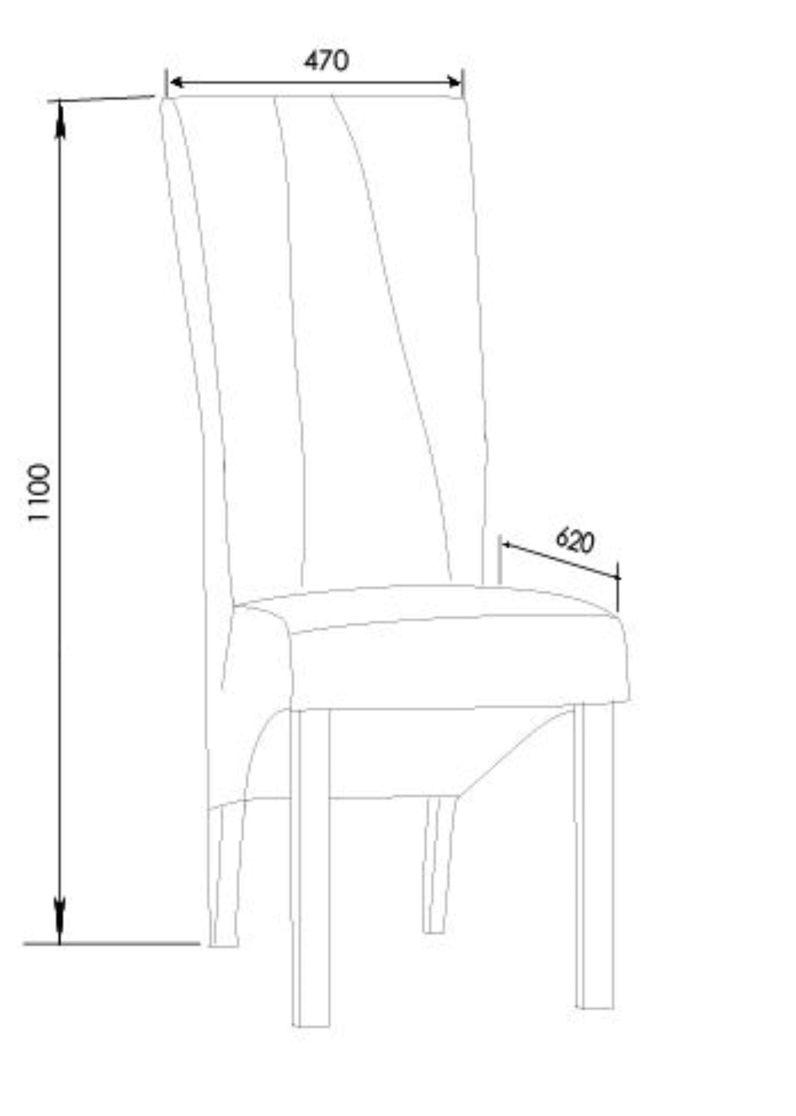Chrome Fabric Dining Chairs with Rubberwood Legs - Textured Dry Grey Oak Finish (Set of 2) - Perfect for Modern Kitchens, Dining Rooms & Small Spaces