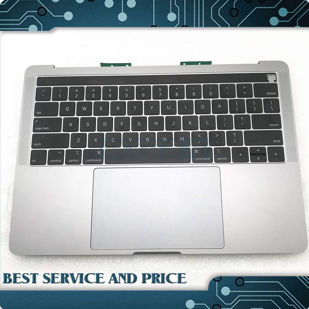 Original Title: 661-13159 Topcase +Keyboard+Battery+trackpad Grey for MacBook pro Retina A1989 2018 2019 13 Palmrest Top Case US Keyboard Battery Touchbar   Optimized Title: **Grey Top Case with Keyboard, Battery & Trackpad for MacBook Pro Retina A1989 (2018-2019) 13