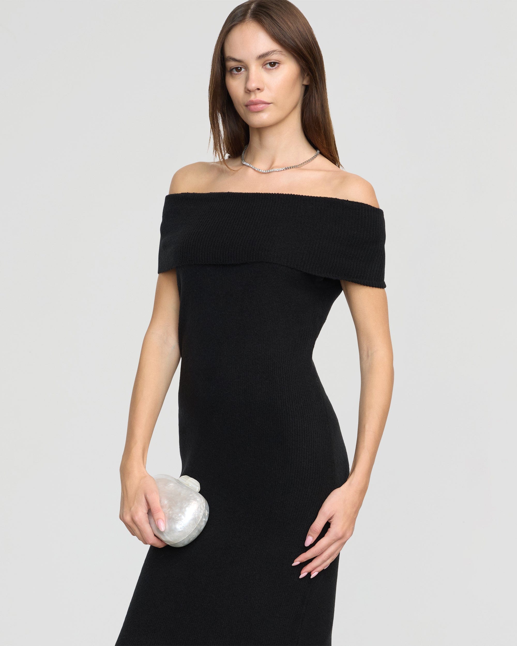 Micah Off Shoulder Sweater Dress for Women - Cozy Knit Long Sleeve Bodycon Dress for Fall & Winter - Perfect for Date Night, Office Wear and Casual Outings