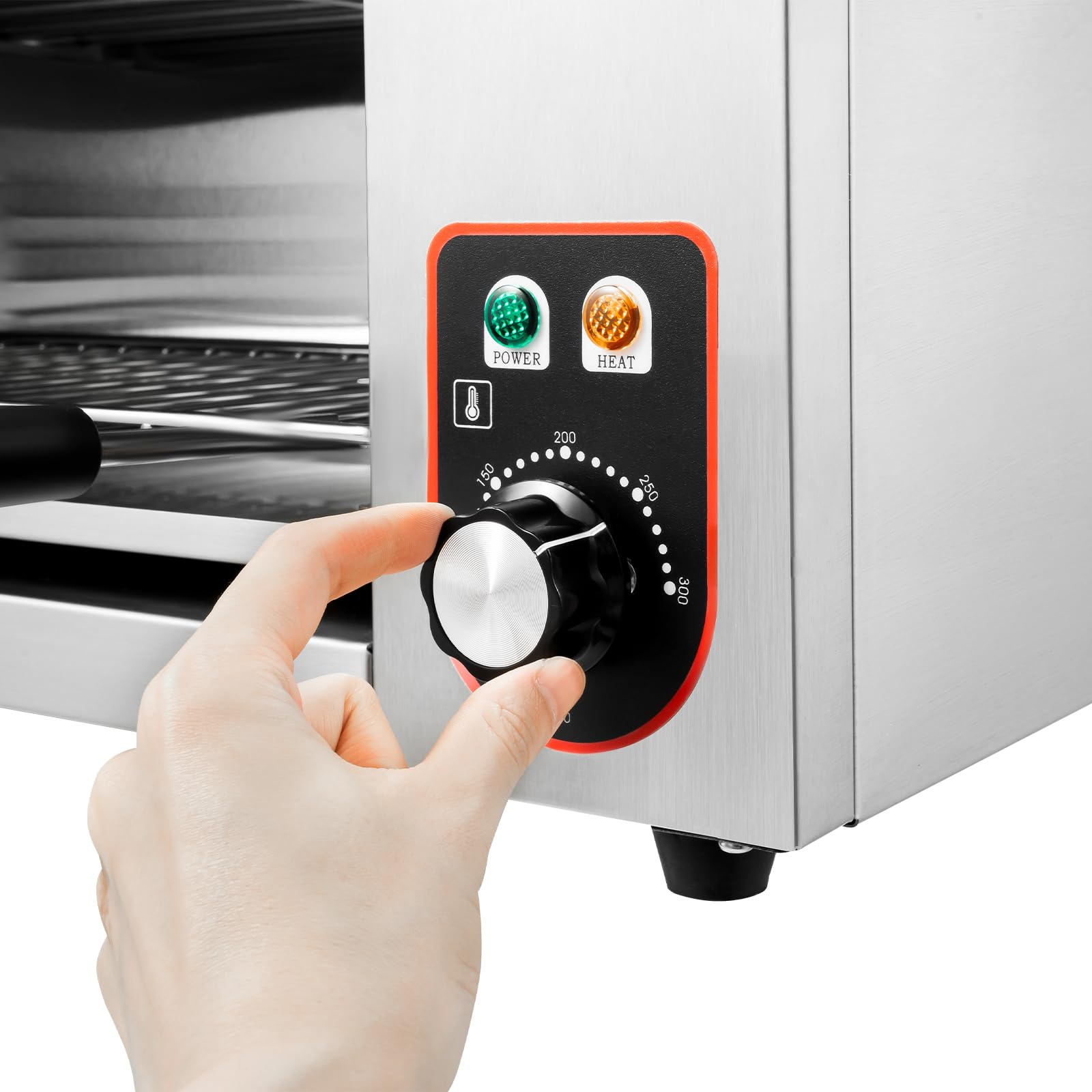 110V Commercial Electric Cheese Melter & Convection Oven - 1500W Countertop Toaster with Temperature Control (122°F-572°F) - Perfect for Restaurants, Kitchens & Food Trucks - 24 x 11.81 x 11.02 Inches