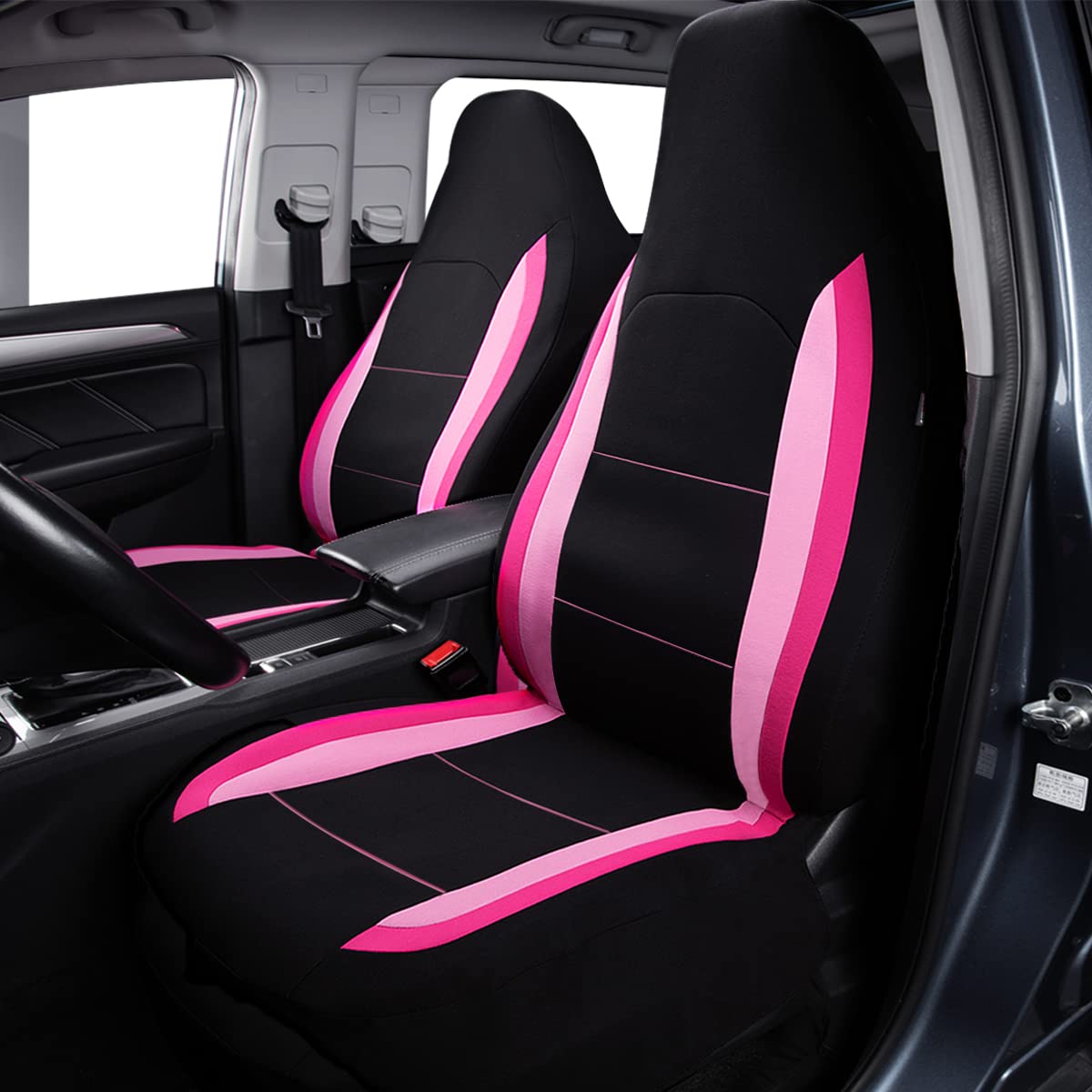 Premium Car Seat Covers for Front Seats & Rear Bench - Universal Fit Polyester Seat Protectors for Cars, Trucks & SUVs | Easy Installation, Split Design for Classic & Modern Vehicles | Perfect for Daily Commute, Road Trips & Family Protection