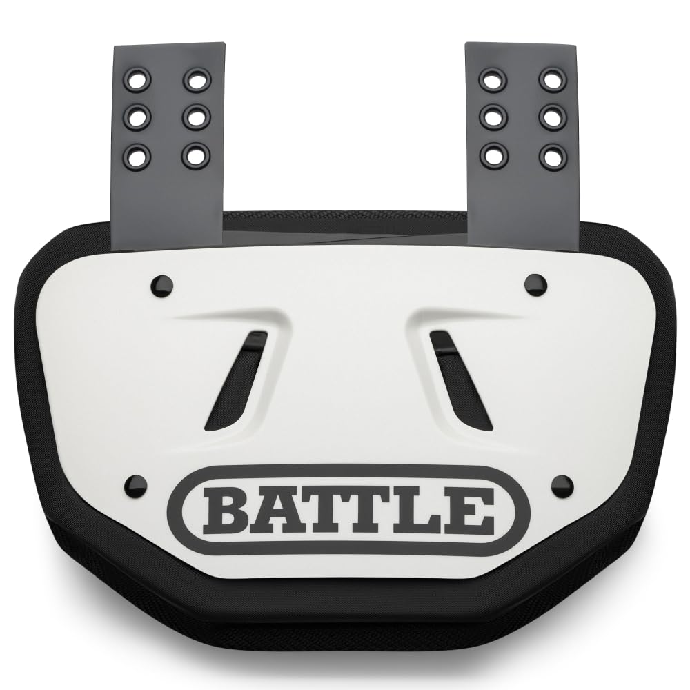 Battle Sports Chrome Football Back Plate – Hard Shell Lower Back Protector with Contoured Foam for High-Impact Protection | Adult & Youth Football Gear | Perfect for Tackle Football, Training & Contact Sports