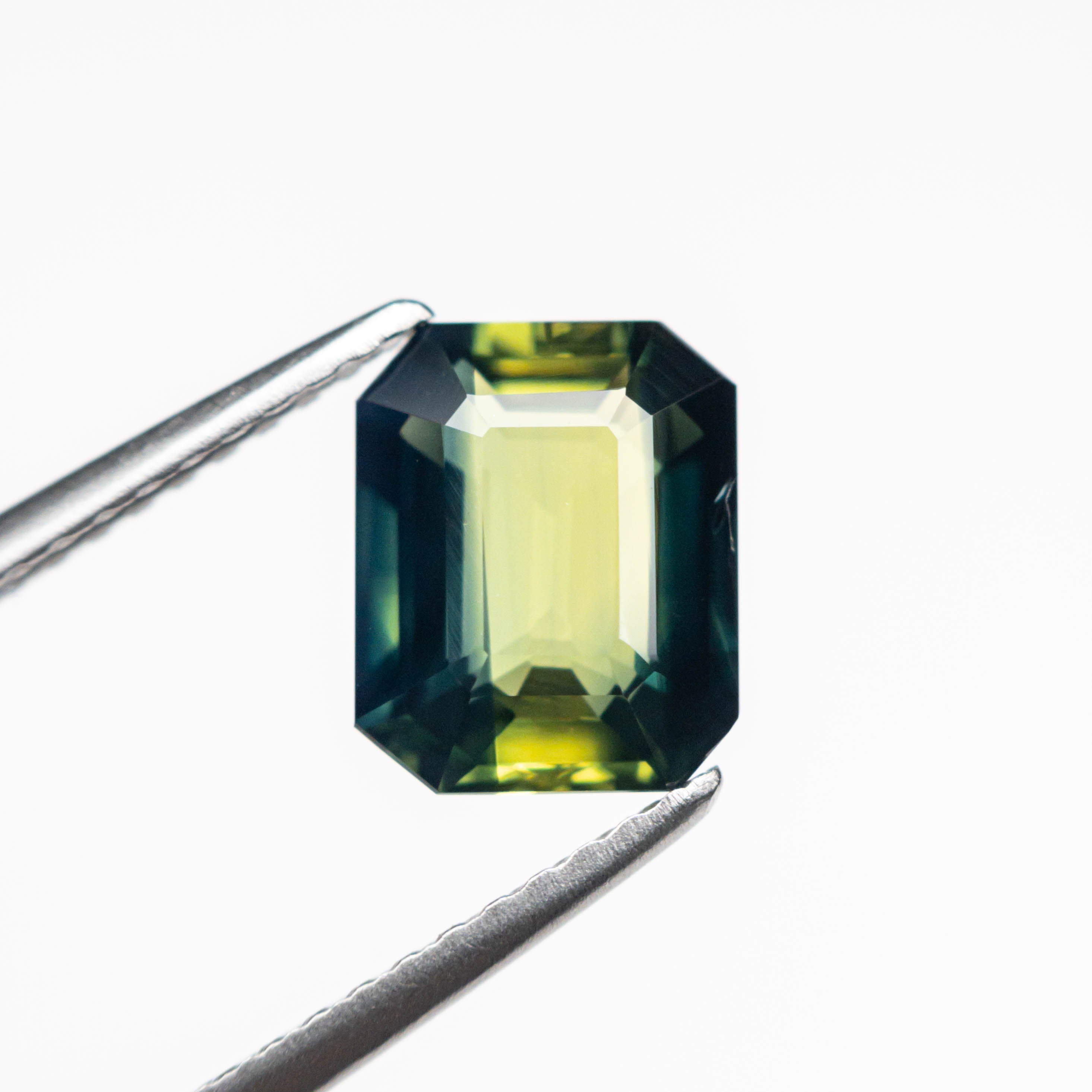 2.10ct Natural Blue Sapphire Gemstone - 8.07x6.54x3.73mm Step Cut Rectangle with Cut Corners for Engagement Rings & Fine Jewelry Making