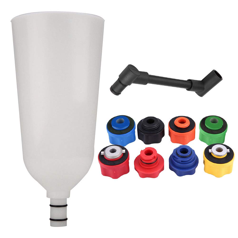 10Pcs Universal Car Oil Funnel Set with Swivel Offset Extension Tube - Engine Oil Fill Funnel Kit for Easy DIY Auto Maintenance & Fluid Transfer