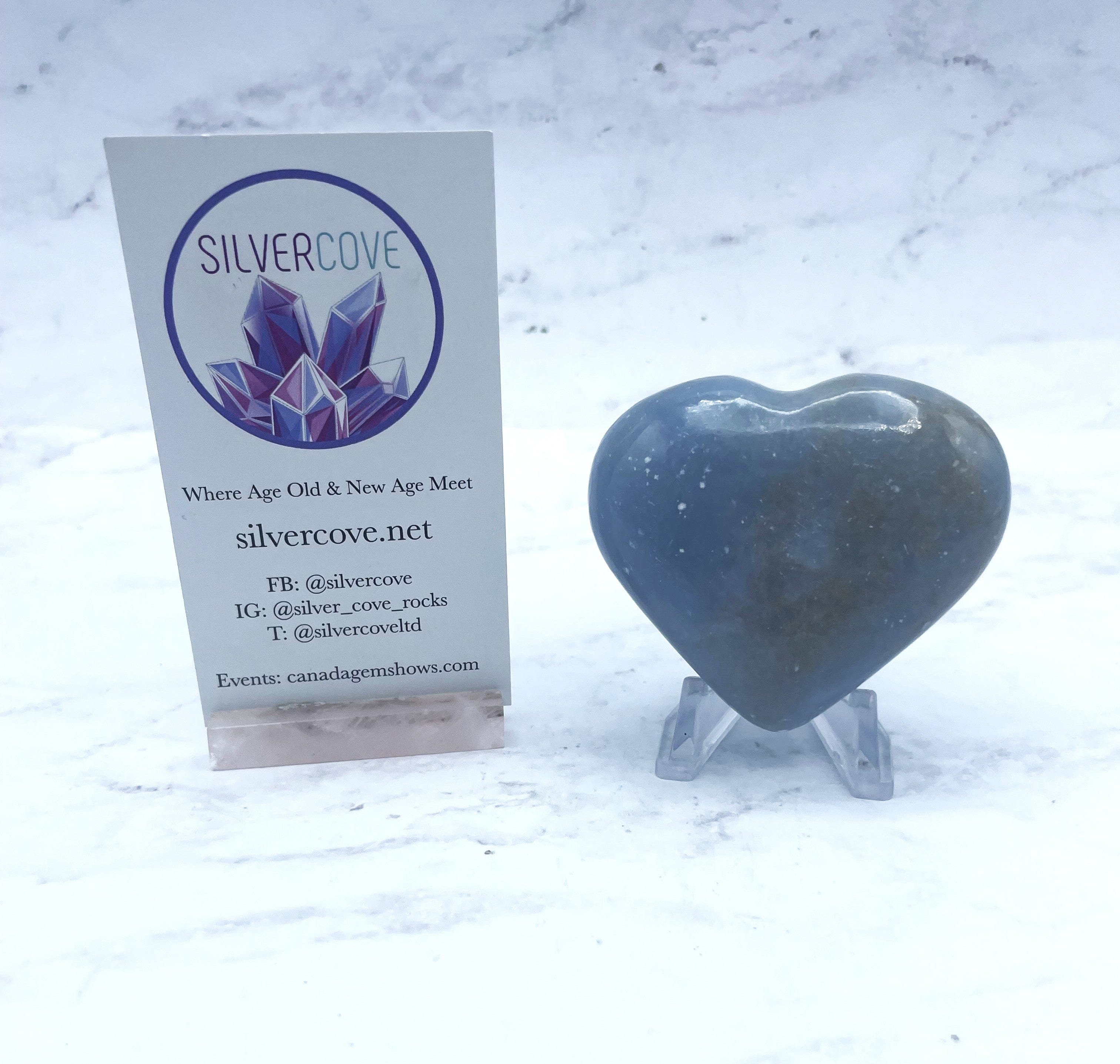 Angelite Heart Pendant Necklace - Natural Blue Angelite Gemstone Jewelry for Women - Perfect for Meditation, Healing & Spiritual Gifts