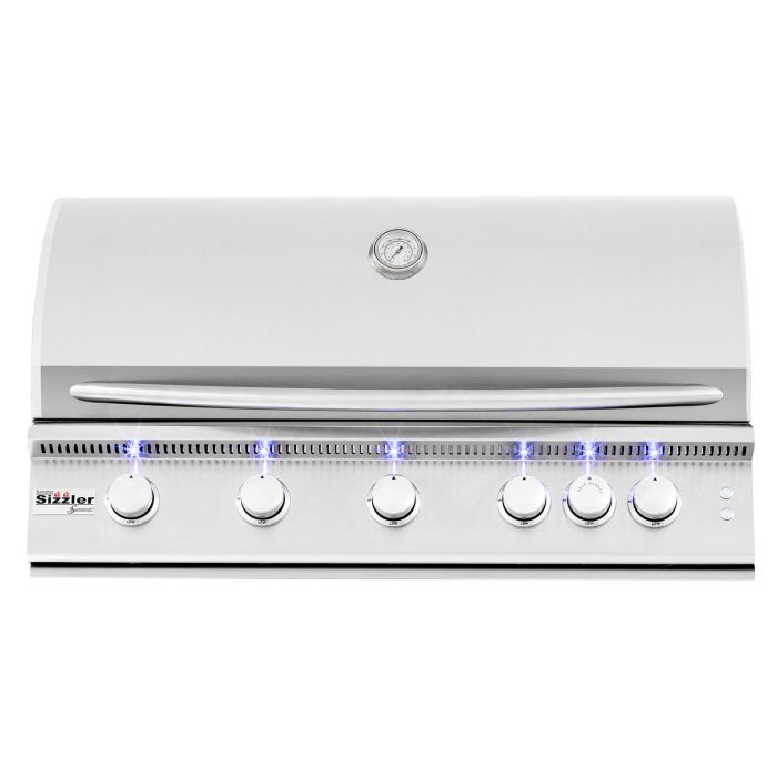 Summerset Grills Sizzler Pro 32-Inch 4-Burner Built-In Natural Gas Grill with Rear Infrared Burner | Outdoor BBQ Grill for Backyard, Patio & Poolside Cooking | SIZPRO32 NG/LP