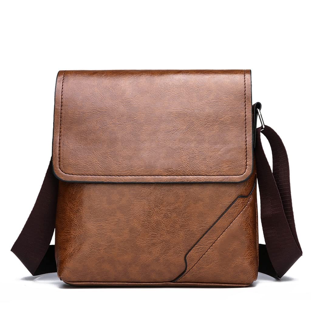 Stylish PU Leather Messenger Bag for Men - Durable Crossbody & Shoulder Tote - Perfect for Work, Travel & Everyday Use (Multiple Colors & Sizes Available)