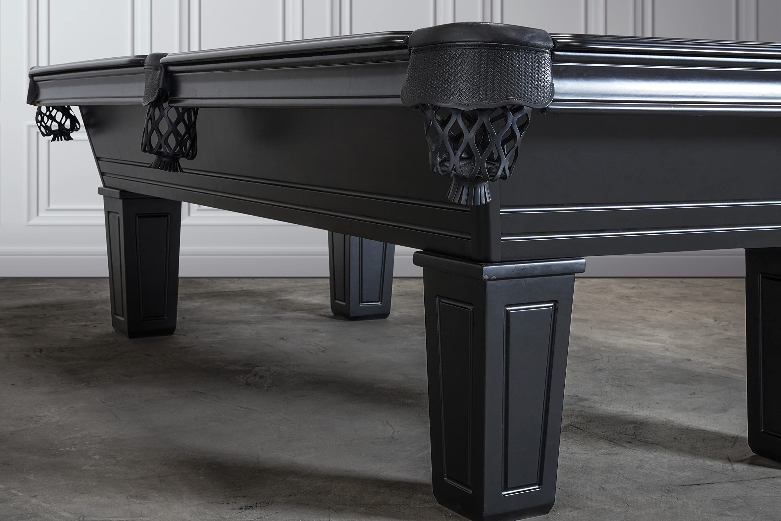 Empire USA 8FT Corona Slate Pool Table - Premium Black Stain Finish with Billiards Accessories for Home Game Rooms and Entertainment Spaces