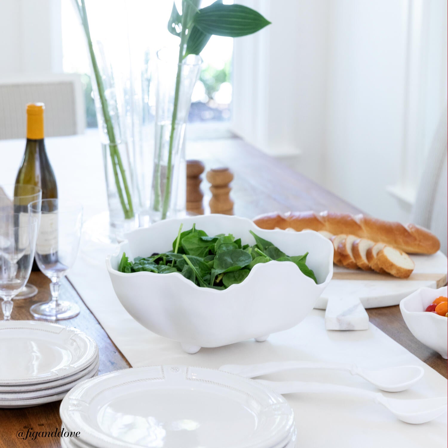 Beatriz Ball VIDA Nube Large Bowl - Elegant Handcrafted Glass Serving Bowl for Salads, Fruits & Entertaining | Perfect for Dinner Parties, Weddings & Home Decor