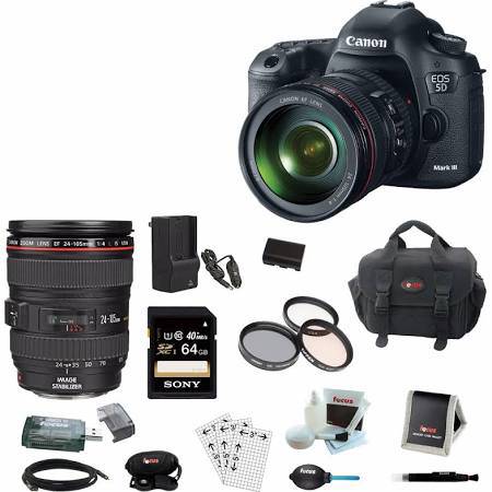 Canon EOS 5D Mark IV 30.4MP DSLR Camera with 24-105mm Lens & 64GB SDXC Card Bundle - Professional Photography, Wedding, Travel & Vlogging Gear