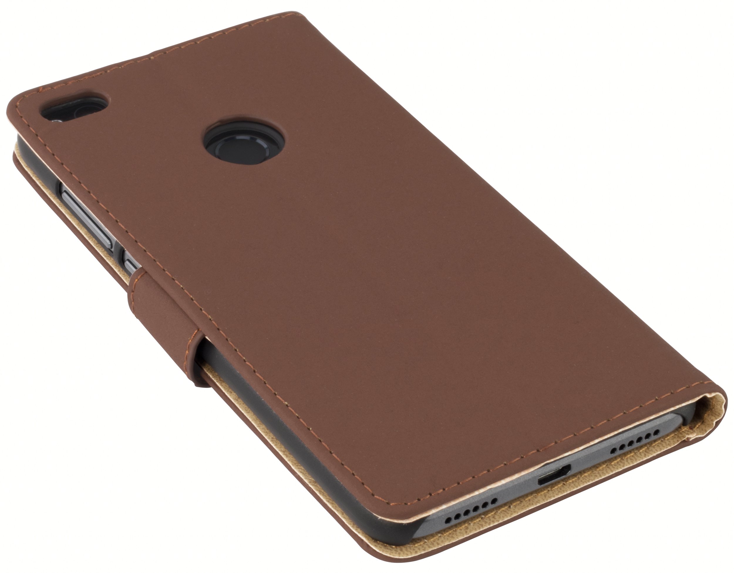 Premium Book-Style PU Leather Wallet Case for Huawei P8 Lite 2017 - Slim Protective Cover with Card Slots & Magnetic Closure (Brown) - Perfect for Work, Travel & Everyday Use