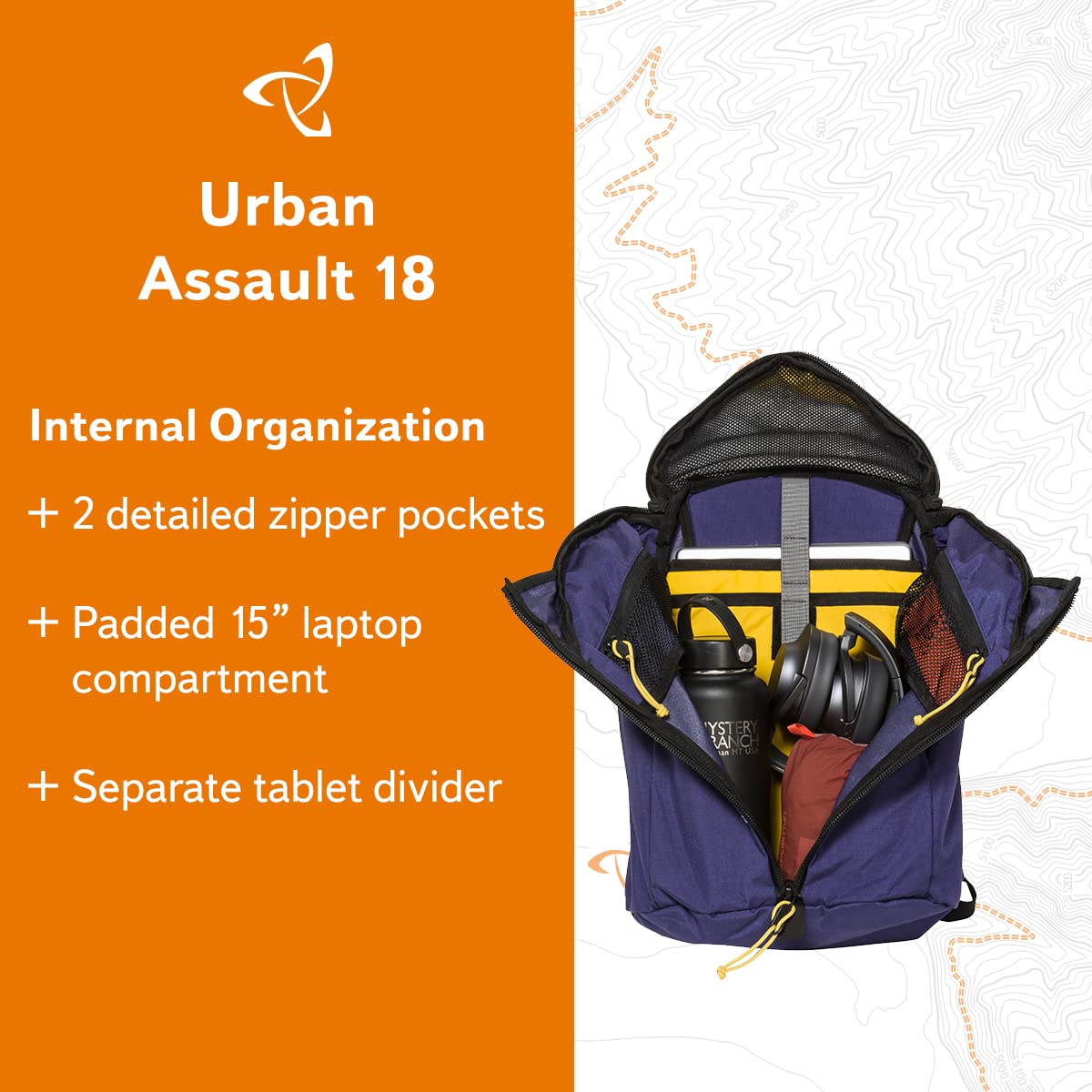 Mystery Ranch Urban Assault 18L Backpack - Durable Military-Inspired Daypack for Hiking, Commuting & Travel | Grape Color | Compact 18L Capacity