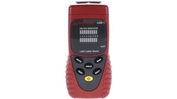 Amprobe LAN-1 Network Cable Tester for Ethernet RJ45 RJ11 - Professional LAN Wire Tester for Home, Office & IT Network Installations