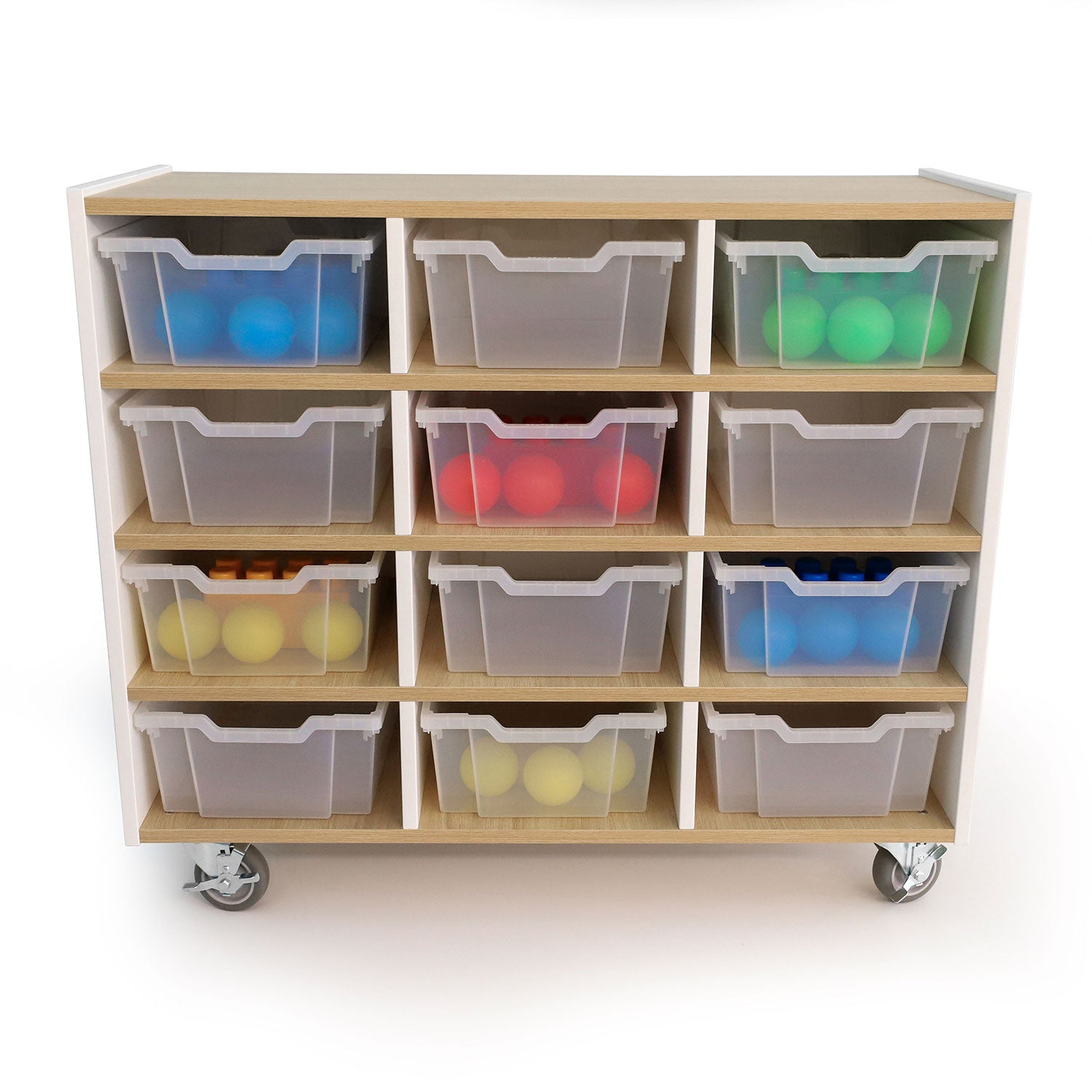 Elevated™ 12-Tray Mobile File Cabinet WB1932 - Heavy Duty Rolling Storage Organizer for Office, Home, or Classroom Use