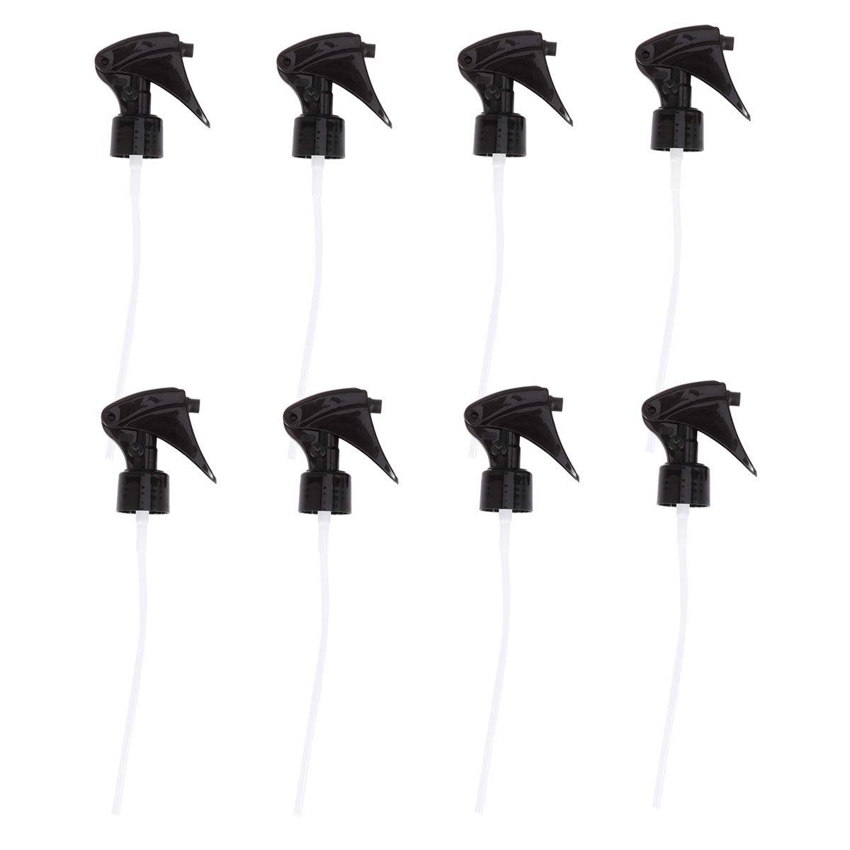8-Pack Black Trigger Sprayer Nozzles - Little Mouse Dispenser for Cleaning, Gardening & DIY Projects - Durable & Easy to Use