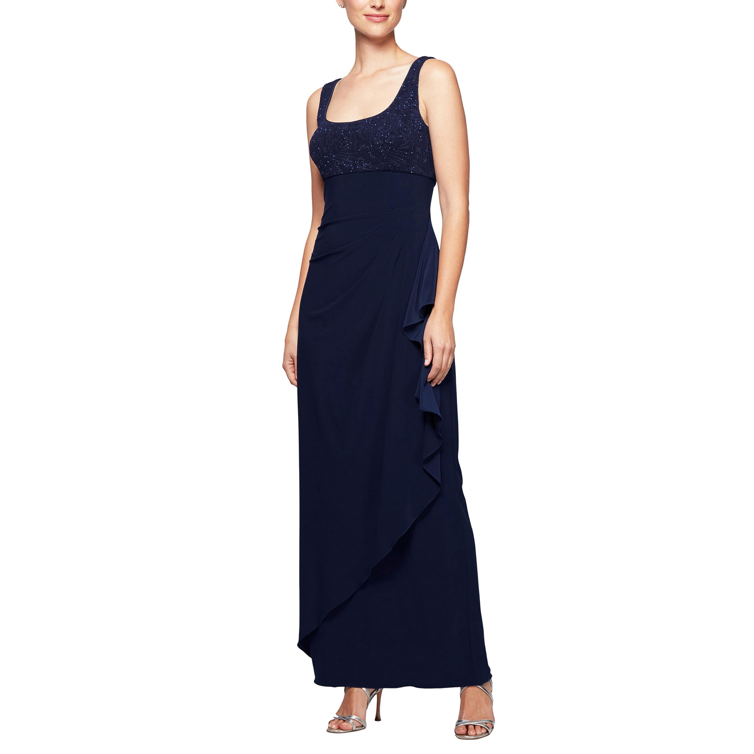 Alex Evenings Women's Empire Waist Bolero Jacket Dress - Formal Evening Gown for Weddings, Parties & Special Occasions (Petite & Regular Sizes) | Plus Size Options Available