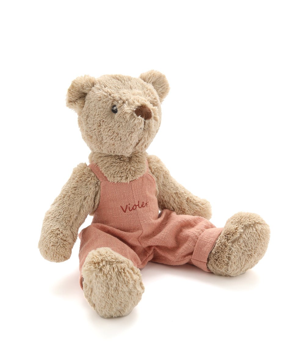 Personalized Pink Honey Bear Overalls for Babies & Toddlers - Cute & Comfortable Outfit for Playdates, Photoshoots & Everyday Wear