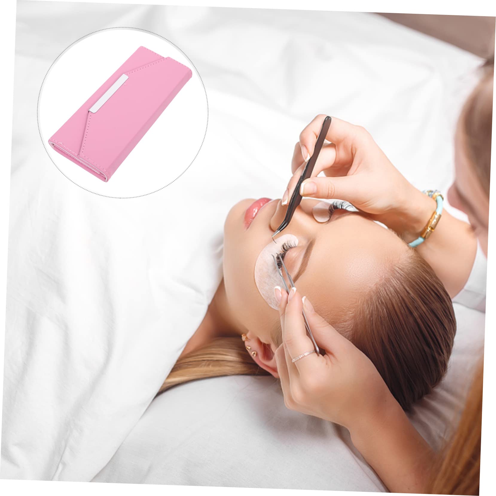 Premium Eyelash Extension Tweezers Storage Case - Pink Makeup Organizer for Lash Artists, Salon Professionals & DIY Beauty Enthusiasts | Waterproof Travel-Friendly Tweezers Holder & Lash Tool Container for Home, Salon or On-the-Go Use