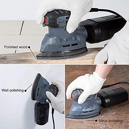 30Pcs 400 Grit Hook & Loop Sandpaper for Mouse Sander - 5 Hole Design, Red Detail Sander Pads - Perfect for Woodworking, Furniture Refinishing & DIY Projects