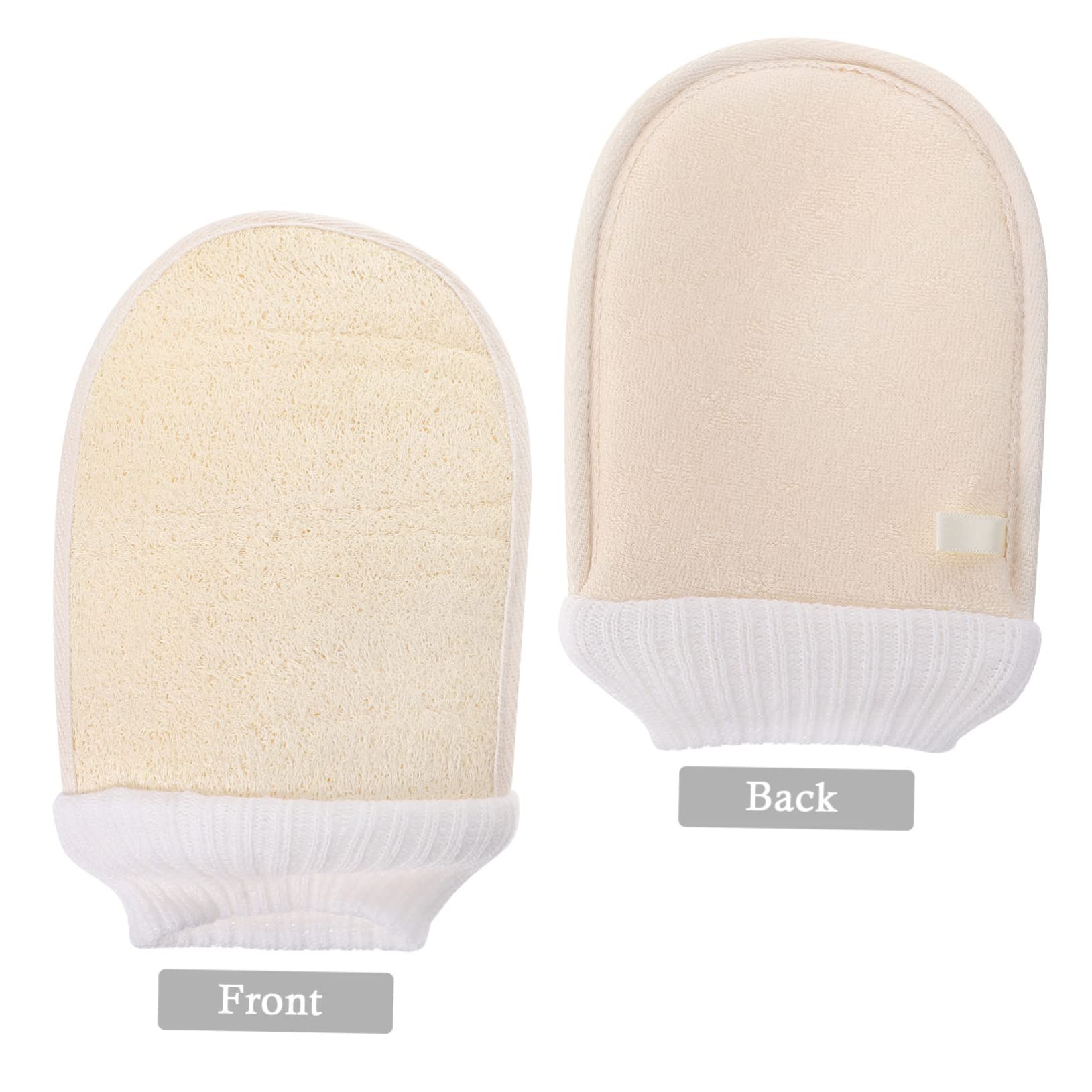 COLLBATH 2-Pack Korean Exfoliating Gloves - Body Scrub Mitts for Neck, Shoulder & Feet - Dead Skin Remover & Bath Exfoliator - Perfect for Spa, Shower & Dry Brushing Routine