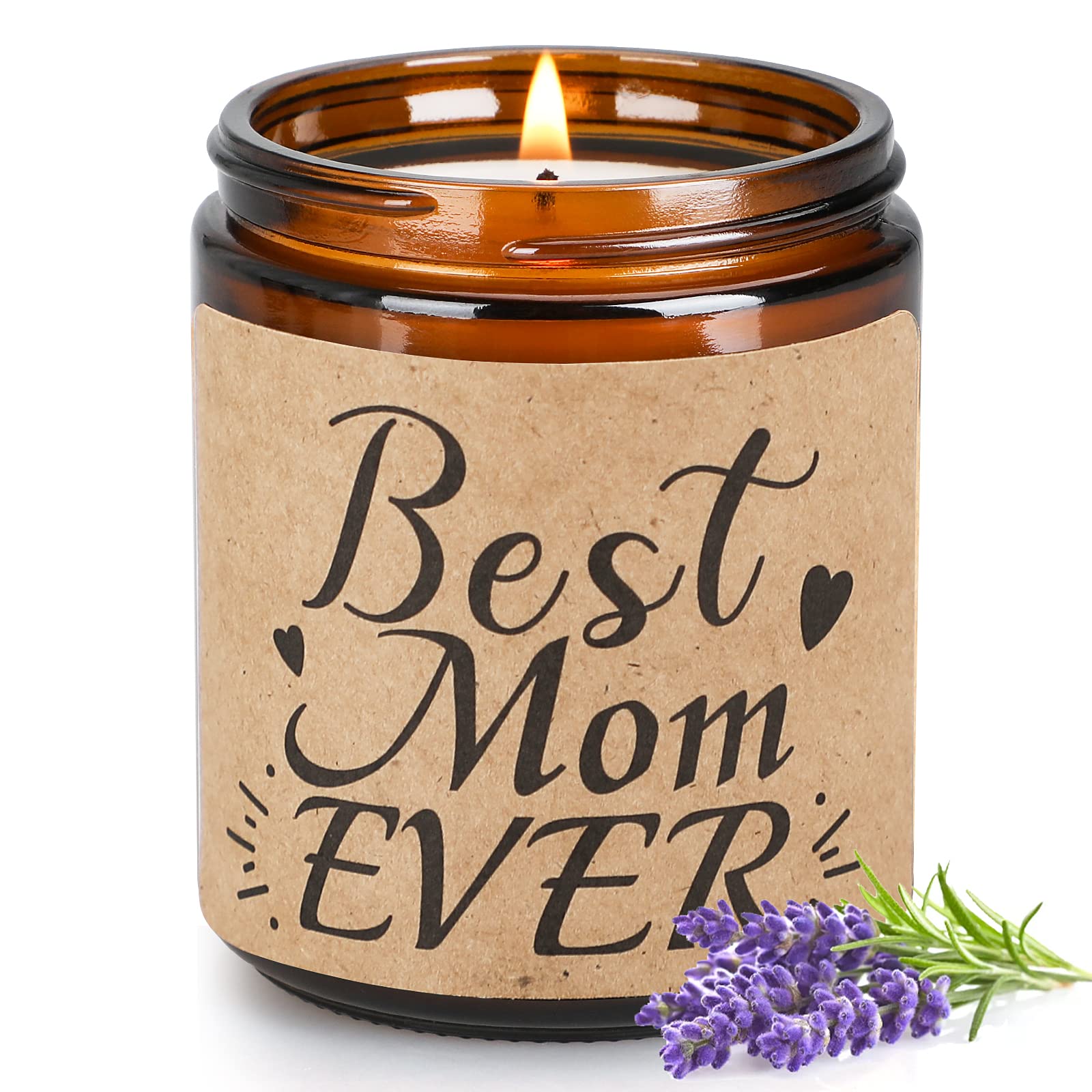Lavender Scented Candle (9oz) - Perfect Mother's Day Gift from Daughter, Birthday Gift for Mom, Relaxing Aromatherapy Candle for Women | Ideal for Spa Nights, Meditation & Home Decor