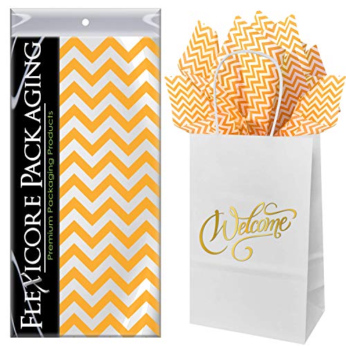 Tangerine Orange Chevron