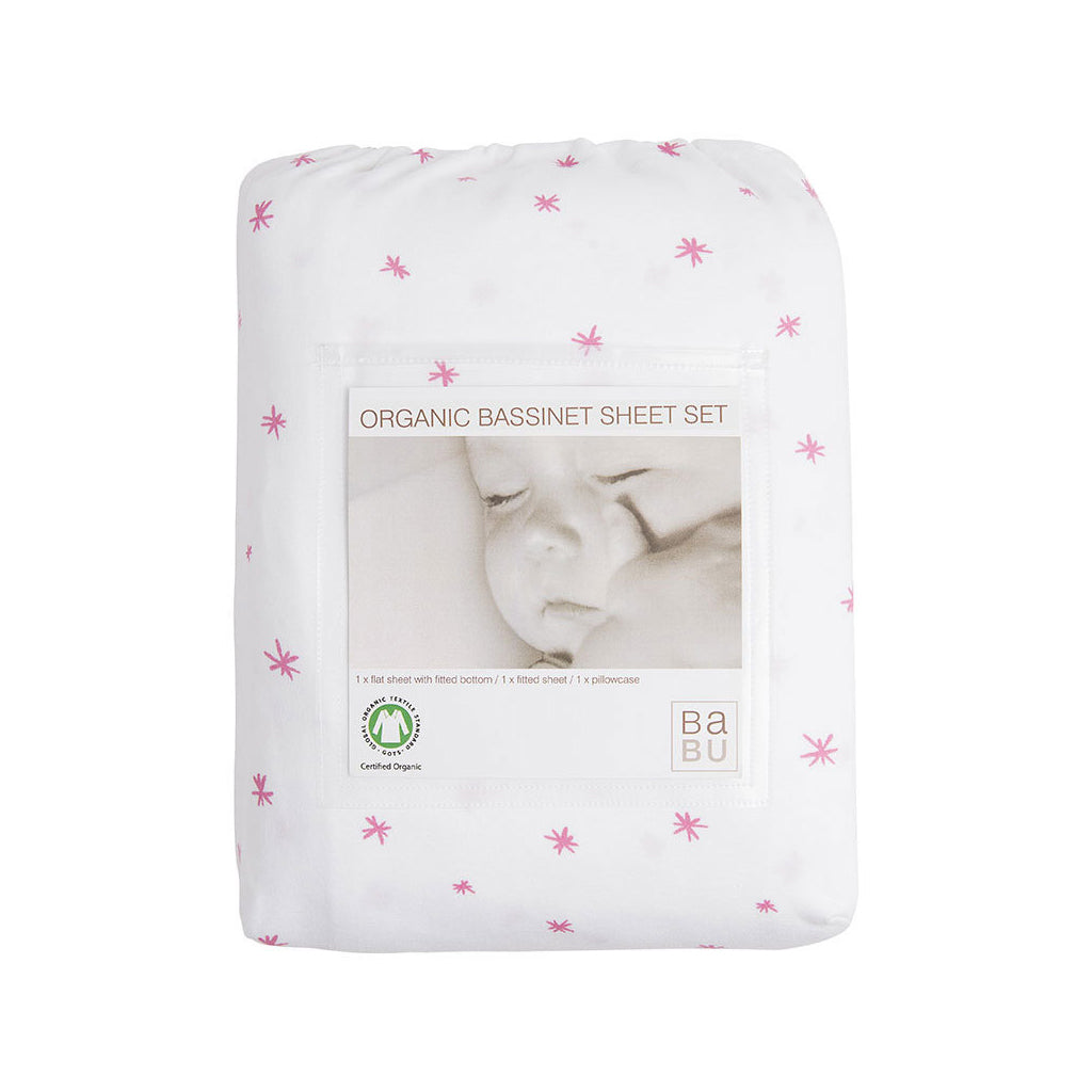 Organic Cotton Jersey Bassinet Sheet Set - Standard Size, Soft & Breathable for Baby's Comfort - Perfect for Nursery, Travel & Daily Use