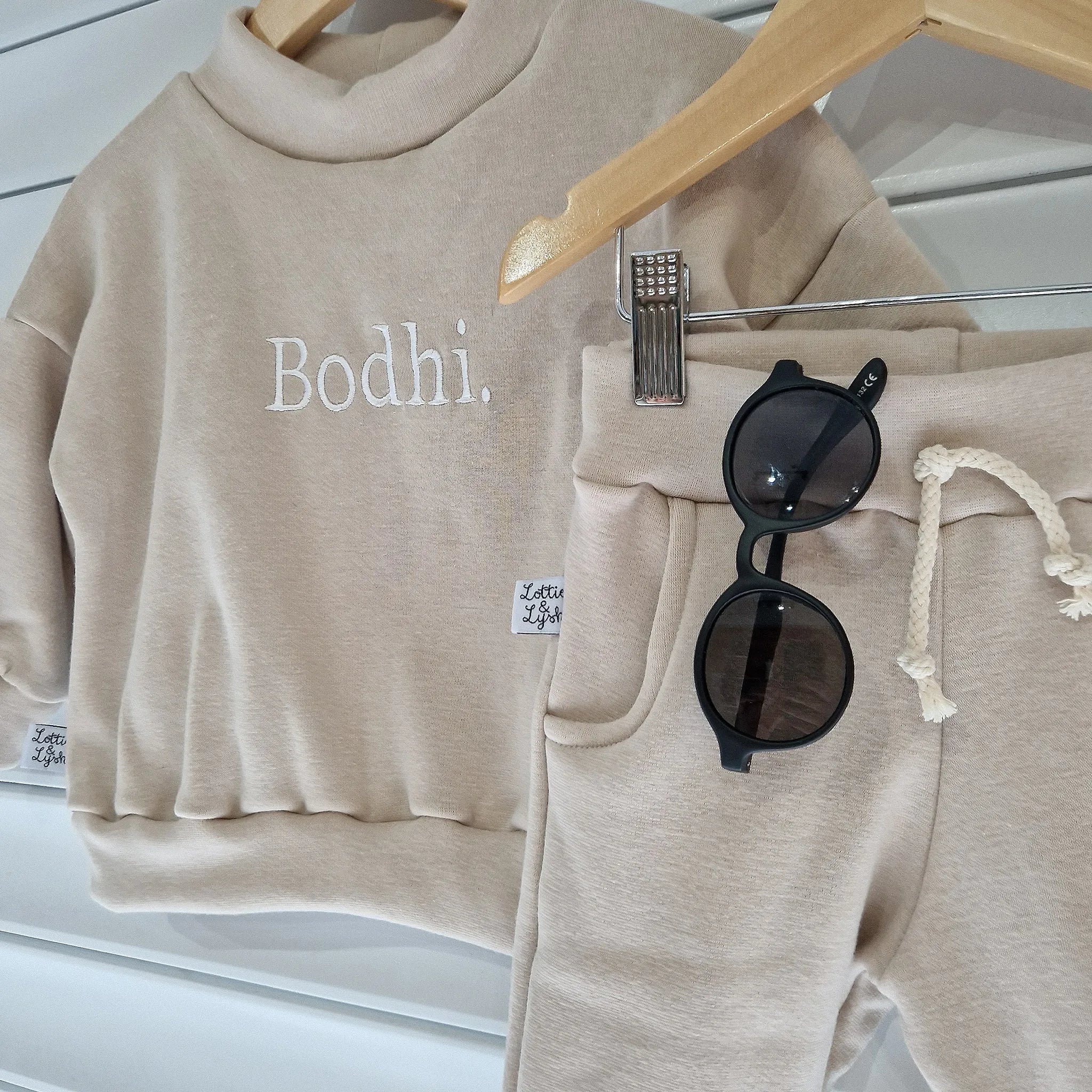Custom Beige Lounge Set for Kids 0-10 Years | Soft & Cozy Outfit for Playtime, Nap Time & Family Relaxation