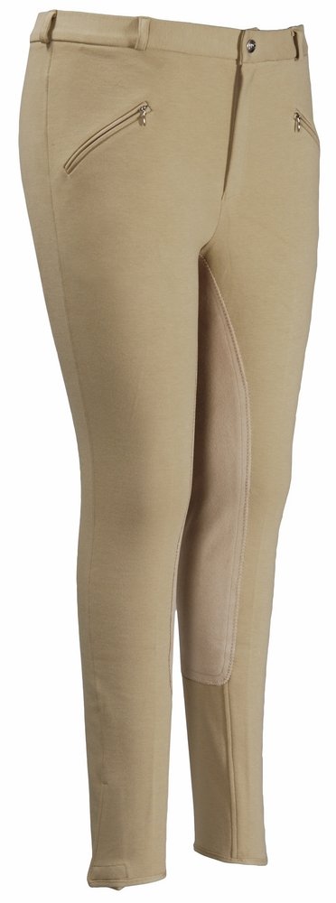 TuffRider Men's Regular Cotton Full Seat Breech Riding Pants - Comfortable Equestrian Breeches for Horseback Riding & Training
