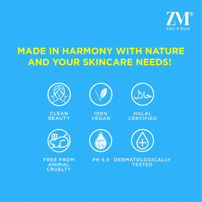 ZM Zayn & Myza Vitamin C Brightening Facial Cleanser 150ml - Gentle Exfoliating Face Wash for Glowing Skin, Acne & Dark Spot Treatment, Daily Skincare Routine