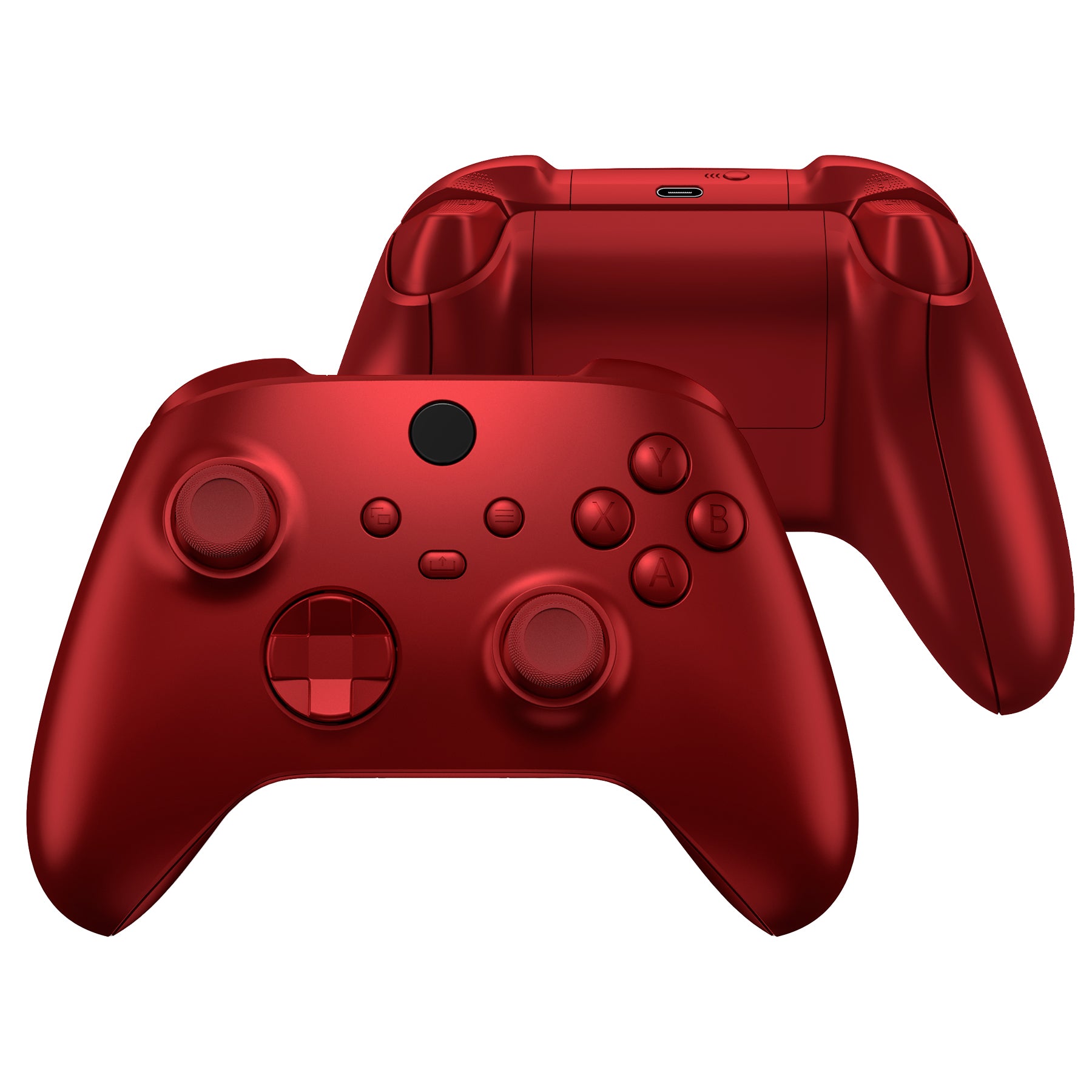 eXtremeRate Full Housing Shell Case with Buttons for Xbox Series X & S Controller - Scarlet Red | Custom Replacement Cover for Enhanced Gaming Experience | Perfect for Competitive Gaming & Long Play Sessions