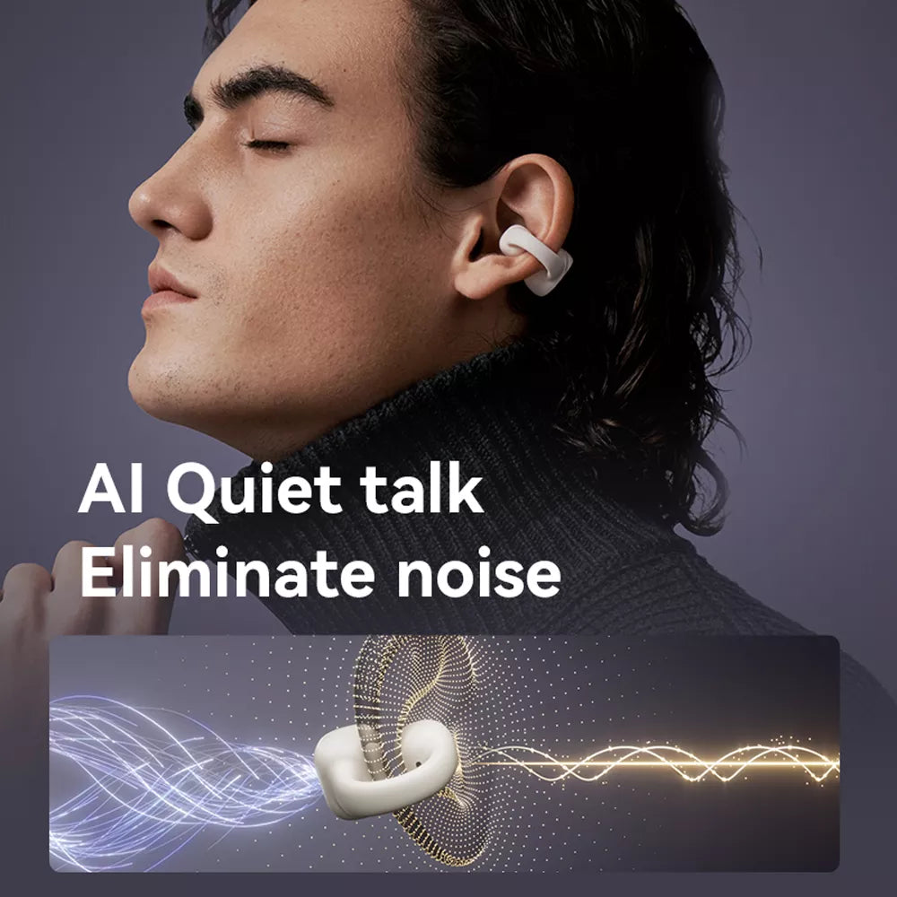 Sanag S3S Ear Clip Wireless Bluetooth Smart Air Conduction Headphones - Open-Ear Design for Running, Cycling & Workouts - Sweatproof & Lightweight for All-Day Comfort