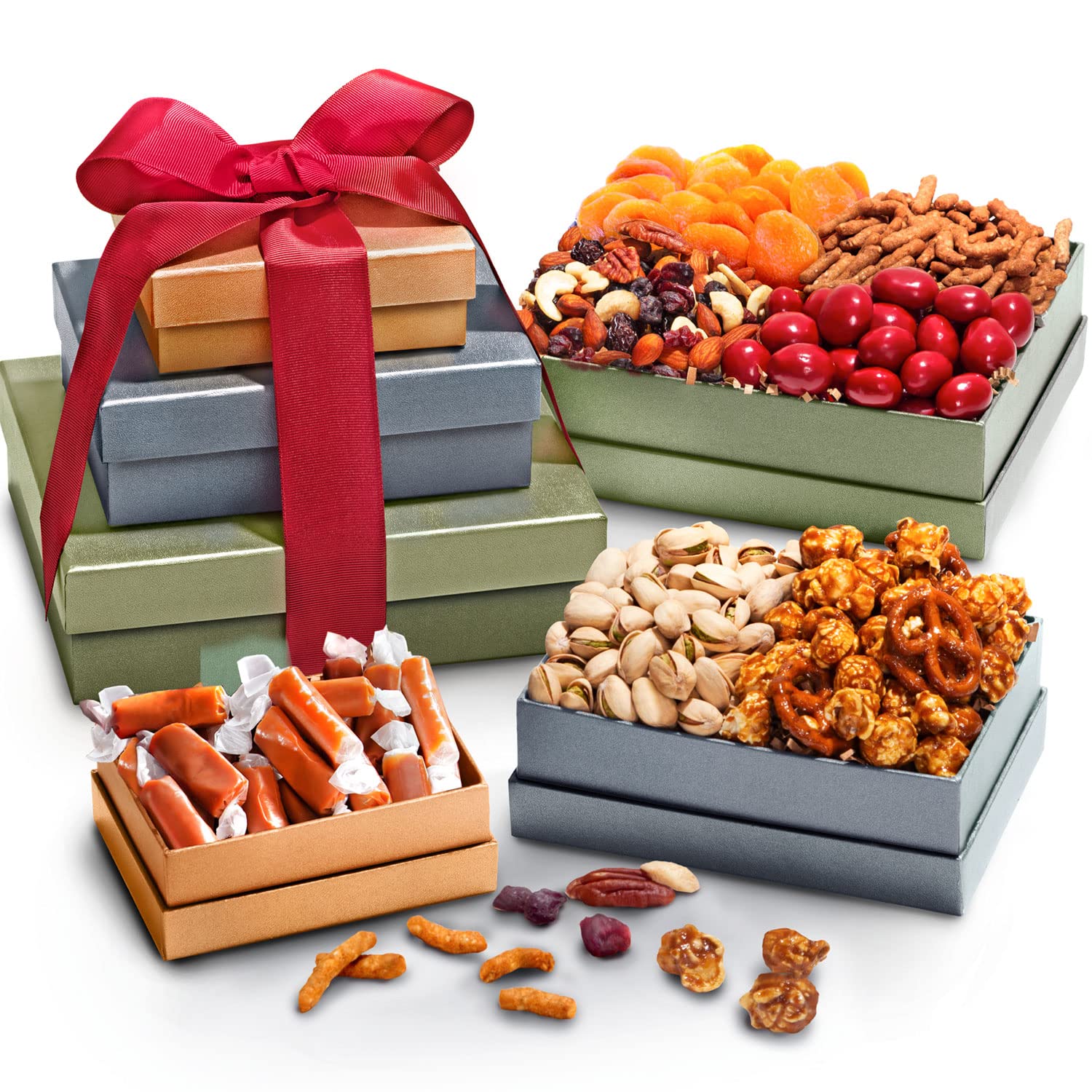 Deluxe Snack Tower Gift Box - Premium Assorted Treats Collection for Birthdays, Holidays & Corporate Gifting | Perfect for Party Favors, Office Snacks & Care Packages