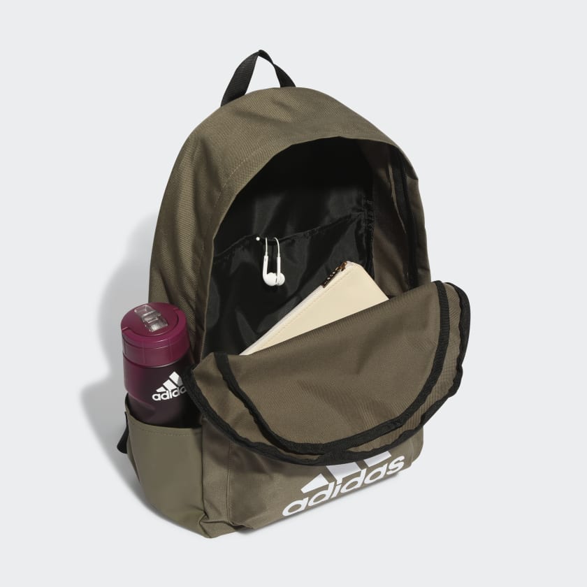 Adidas Classic Green Backpack for Men & Women - Durable School, Travel & Work Bag - Stylish Casual Daypack for College, Hiking & Outdoor Adventures