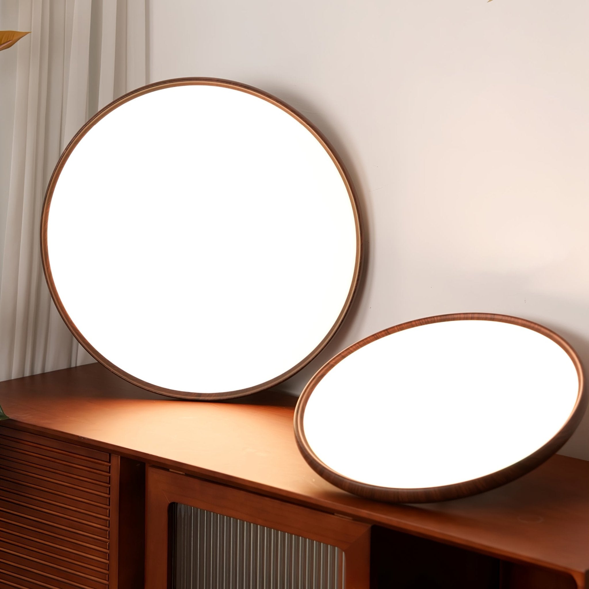 Lola Wood Grain Adjustable Ceiling Lamp - Modern Dimmable Hanging Light Fixture for Living Room, Bedroom & Dining Room Decor