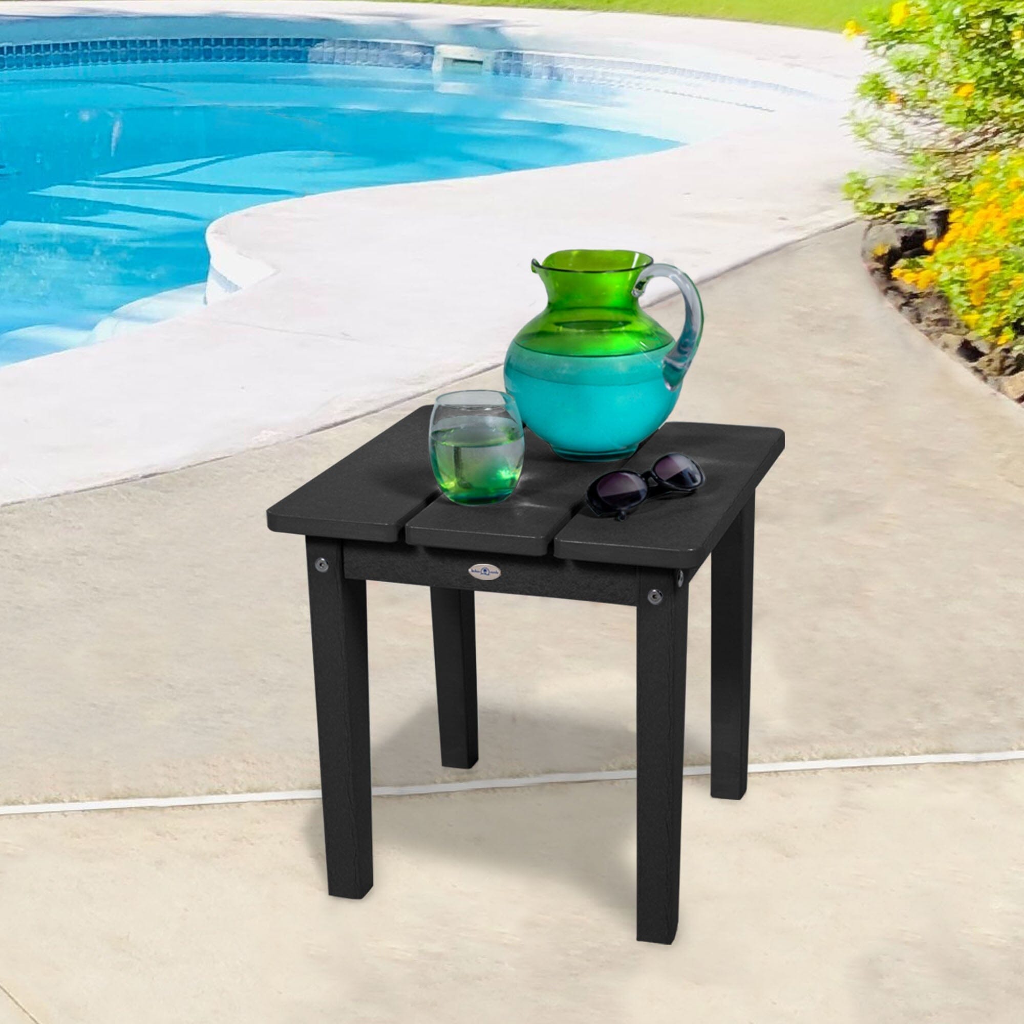 Adirondack Side Table - Outdoor Patio Furniture, Waterproof & Durable Small End Table for Garden, Deck, Poolside - Perfect for Drinks, Books & Decor