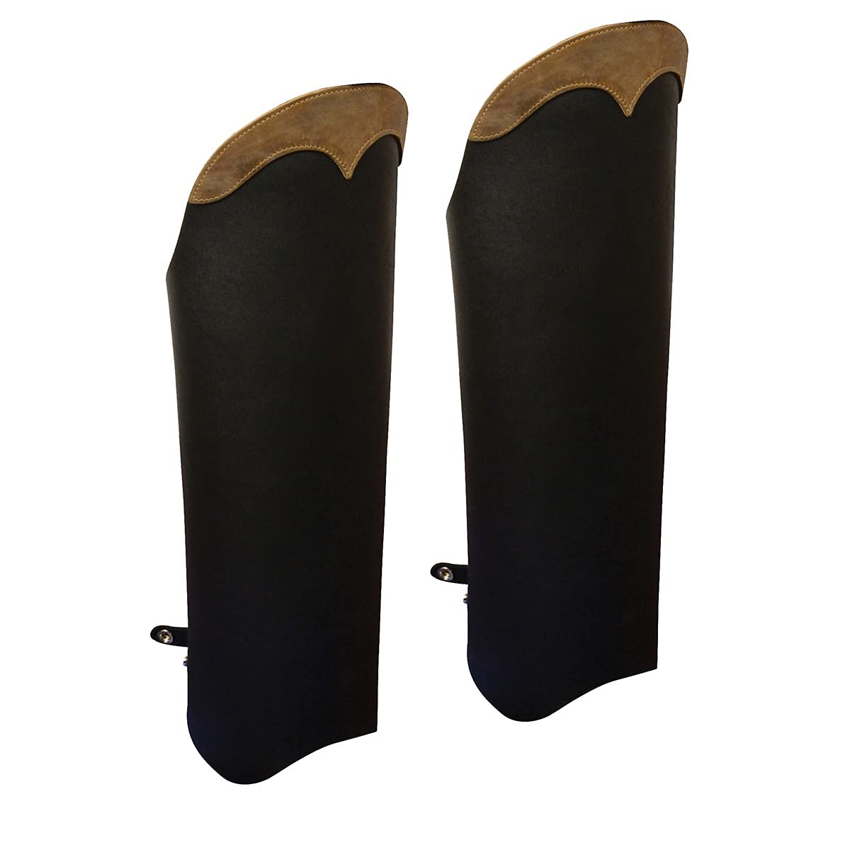 Milwaukee Leather MLM5555 Unisex Black Leather Motorcycle Riding Chaps - Half Length with Back Zipper for Harley, Cruiser & Adventure Bikes | Perfect for Long Rides & Cold Weather Protection